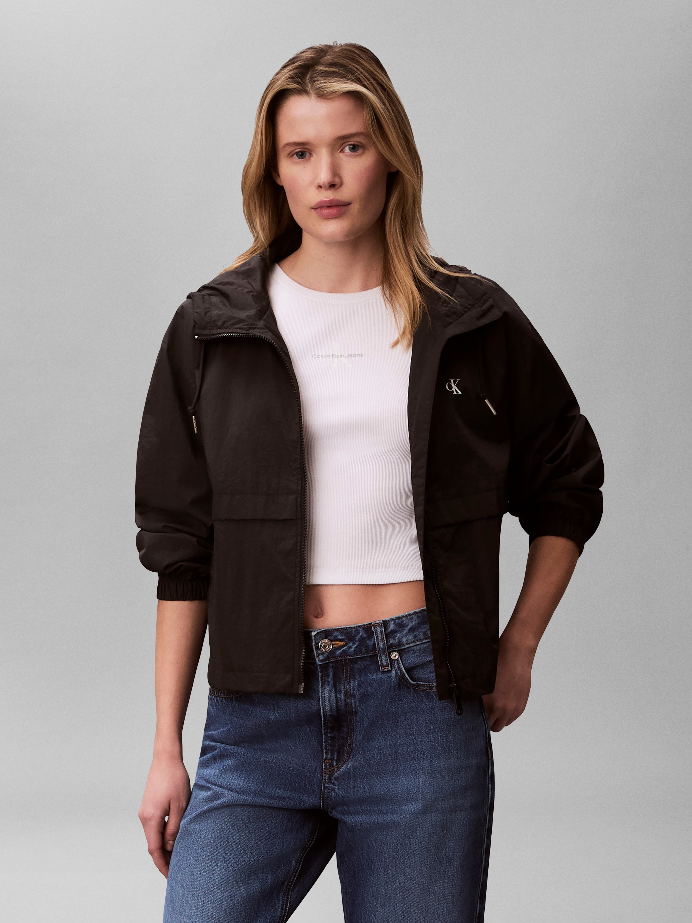 Calvin Klein Jeans Coupe-vent avec capuche coupe régulière avec capuche