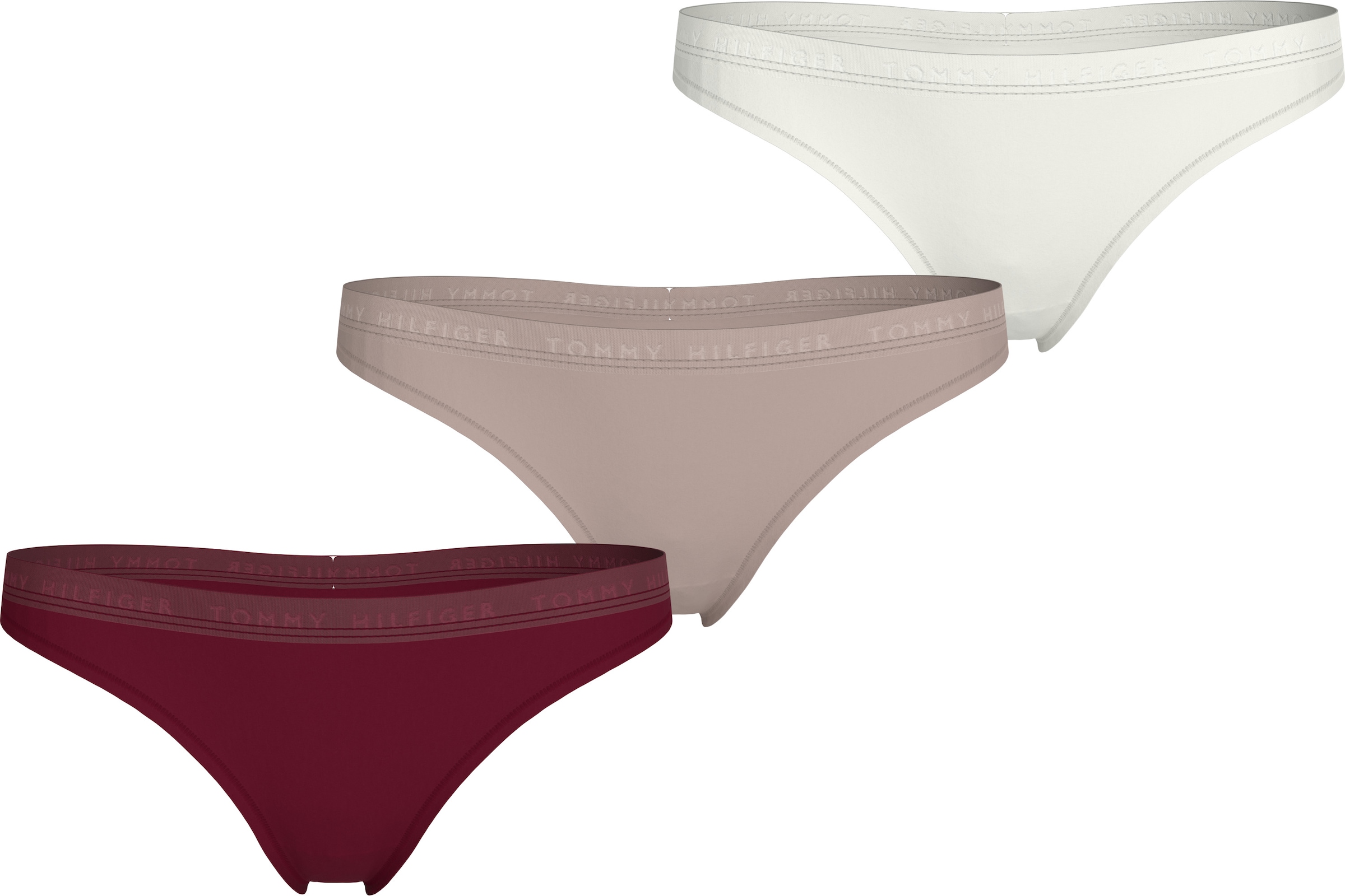 Image of Tommy Hilfiger Underwear Slip "3P THONG (EXT SIZES)" Packung, 3er, 3 Stk. mit Logobund