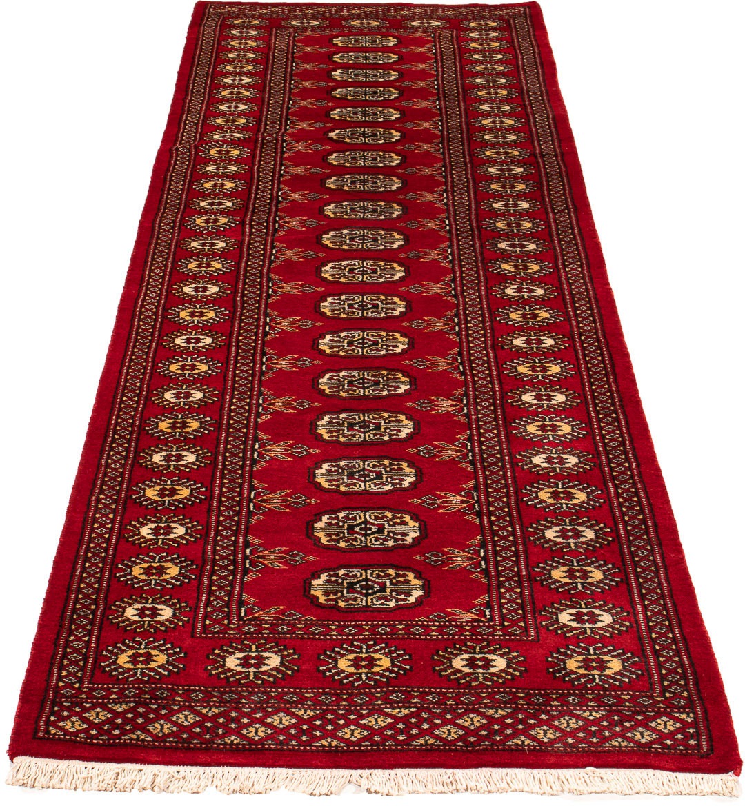 Image of morgenland Orientteppich »Pakistan - 296 x 78 cm - dunkelrot«, rechteckig, 6 mm Höhe, Wohnzimmer, Handgeknüpft, Einzelstück mit Zertifikat bei Ackermann Versand Schweiz