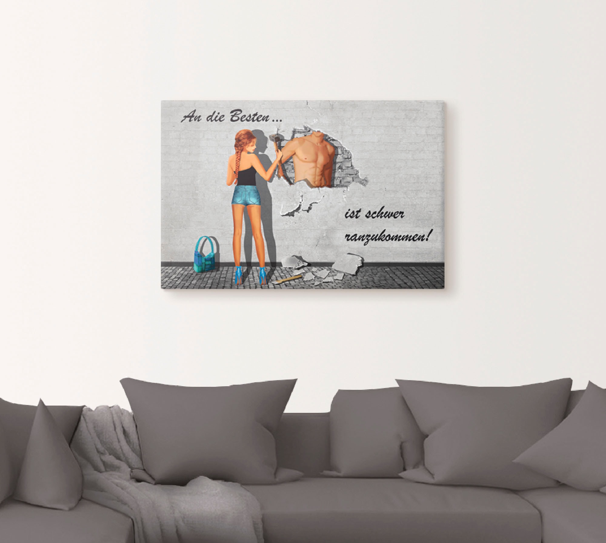 Artland Leinwandbild »Die Besten« Frau 1 Stk. tlg. auf Holzrahmen gespannt