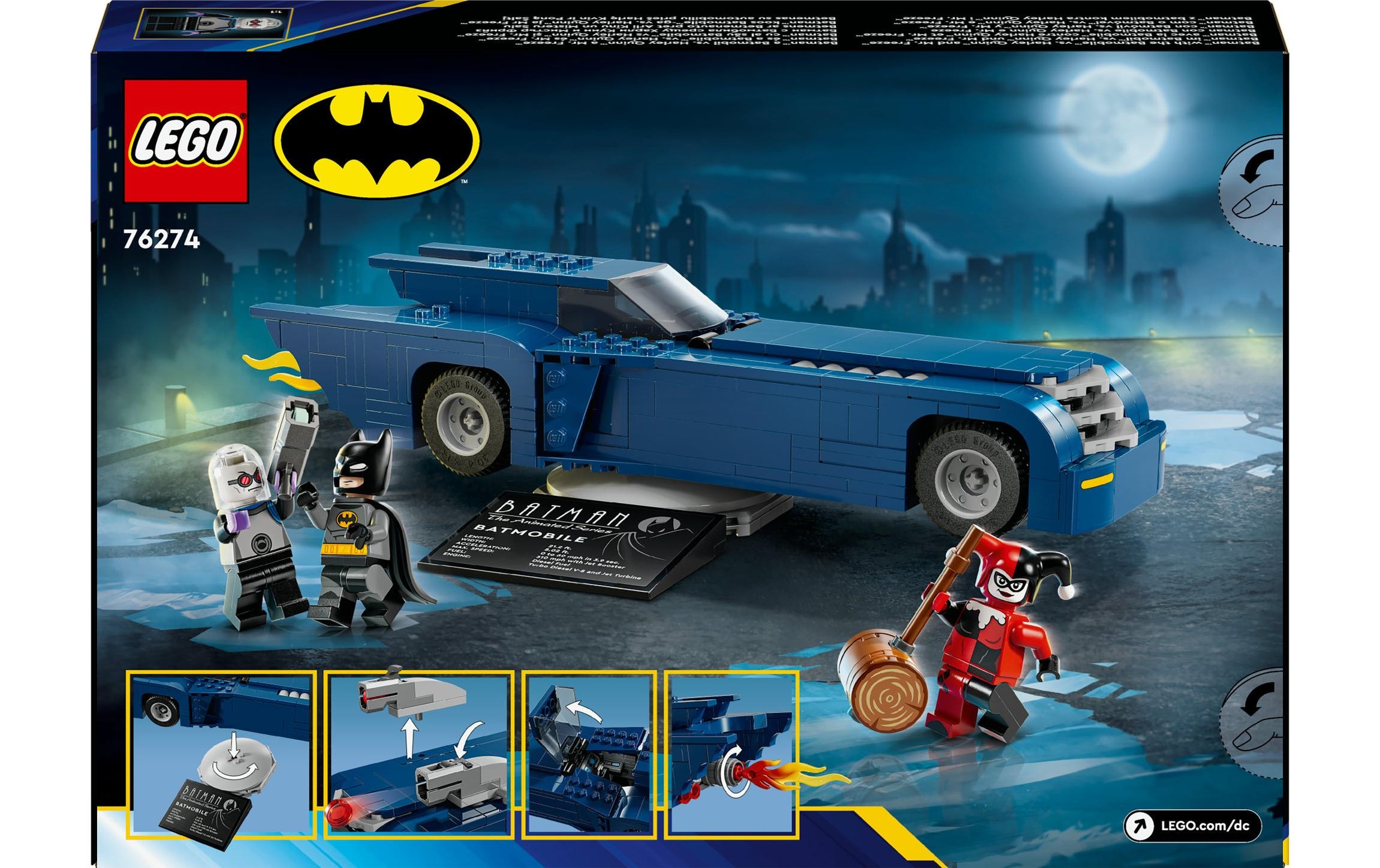 LEGO® Spielbausteine »DC Batman im Batmobil vs. Harley Quinn und Mr. Freeze 76274«, (435 St.)