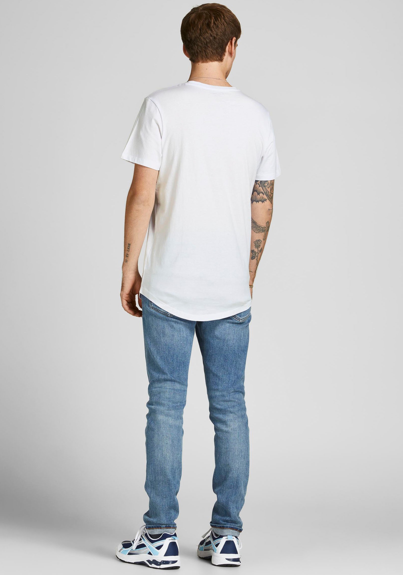 Jack & Jones Rundhalsshirt »JJENOA TEE SS CREW NECK 7PK MP NOOS«, (Packung, 7 tlg.)