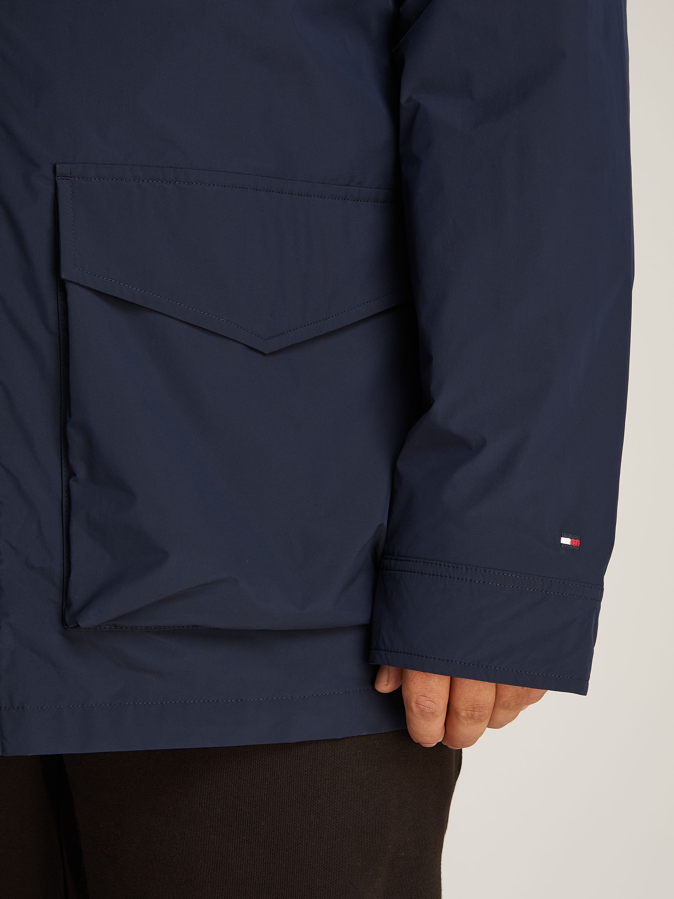 Tommy Hilfiger Big & Tall Allwetterjacke »BT-LW PACKABLE FIELD JACKET-B«, in Grossen Grössen, Logostickerei