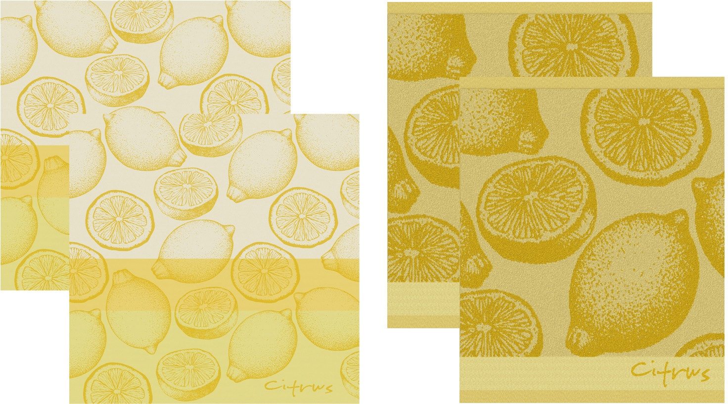 Image of DDDDD Geschirrtuch »Citrus«, (Set, 4 tlg., Combi-Set: bestehend aus 2x Küchentuch + 2x Geschirrtuch) bei Ackermann Versand Schweiz