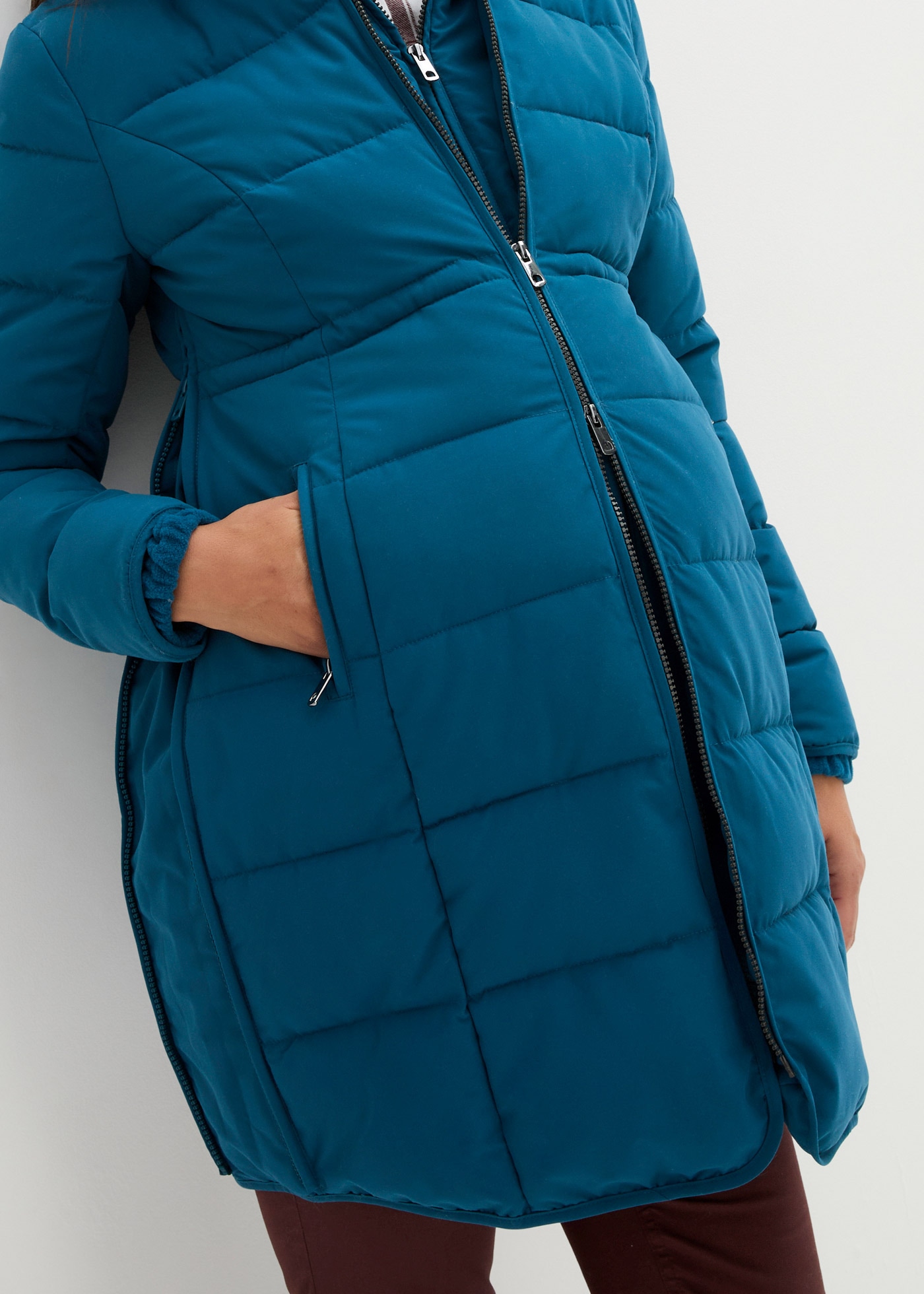 bonprix Umstandsjacke »3-in-1 warm wattierte Umstands- und Tragejacke« mit Kapuze 3-in-1 warm wattierte Umstands- und Tragejacke