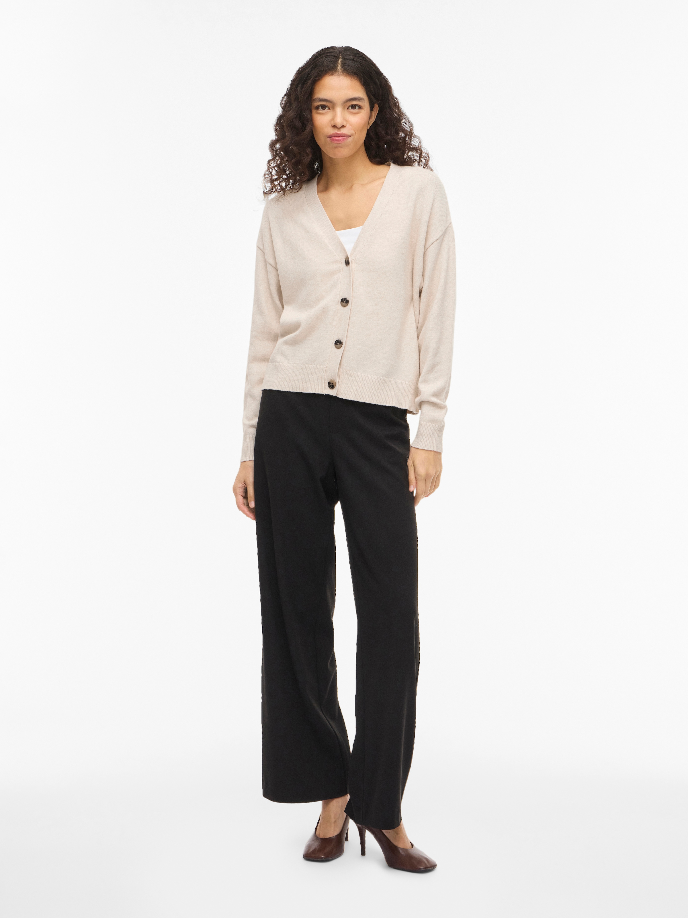 Vila Veste en tricot »VIRIL V-NECK KNIT CARDIGAN - NOOS« mélange de matériaux, coupe régulière