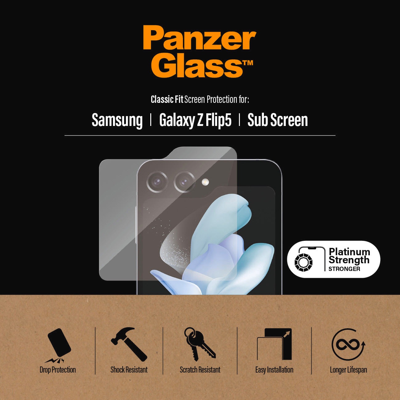PanzerGlass Displayschutzglas »Screen Protector Glass«, für Samsung Galaxy Z Flip5