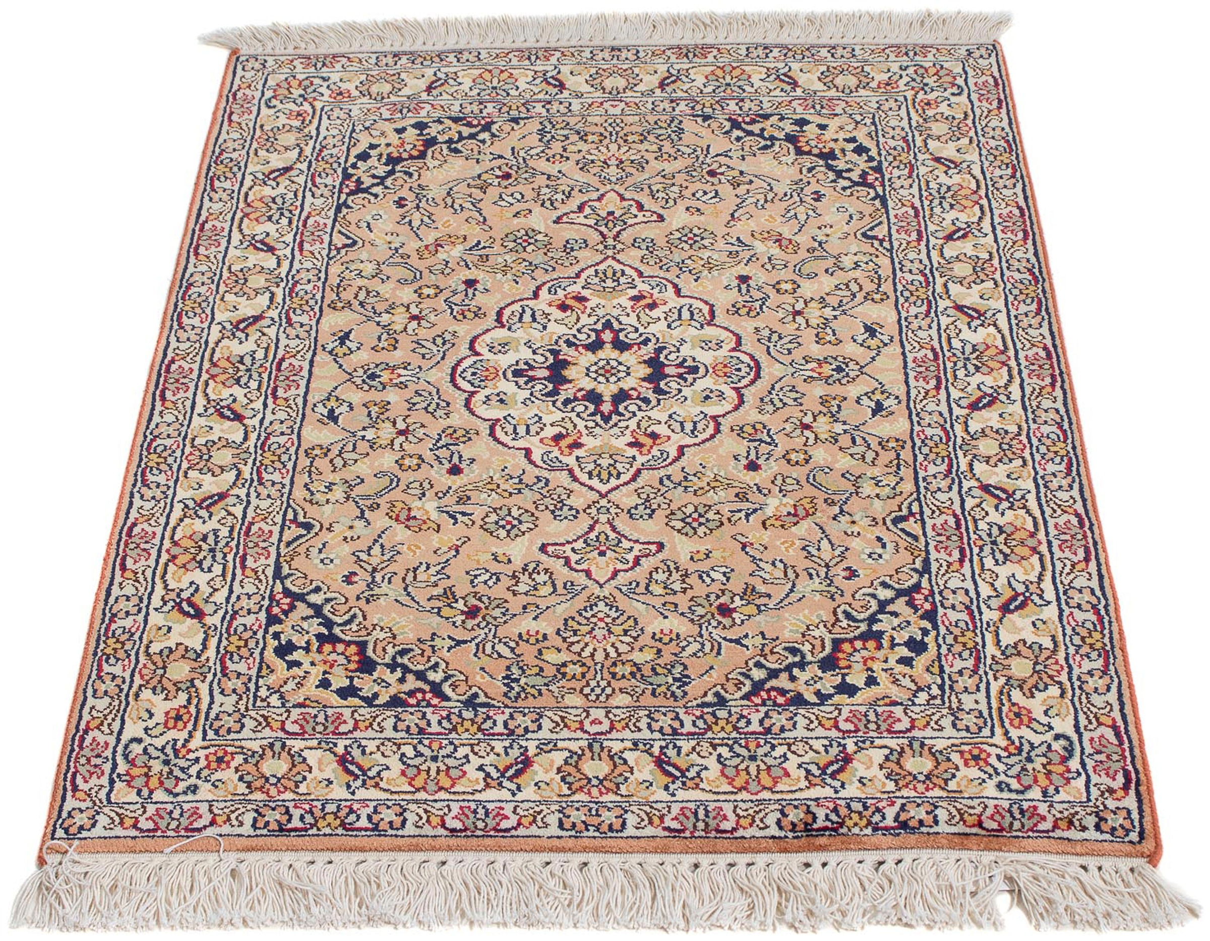 Image of morgenland Seidenteppich »Seidenteppich - Kaschmir Seide - 90 x 62 cm - beige«, rechteckig, 4 mm Höhe, Wohnzimmer, Handgeknüpft, Einzelstück mit Zertifikat bei Ackermann Versand Schweiz