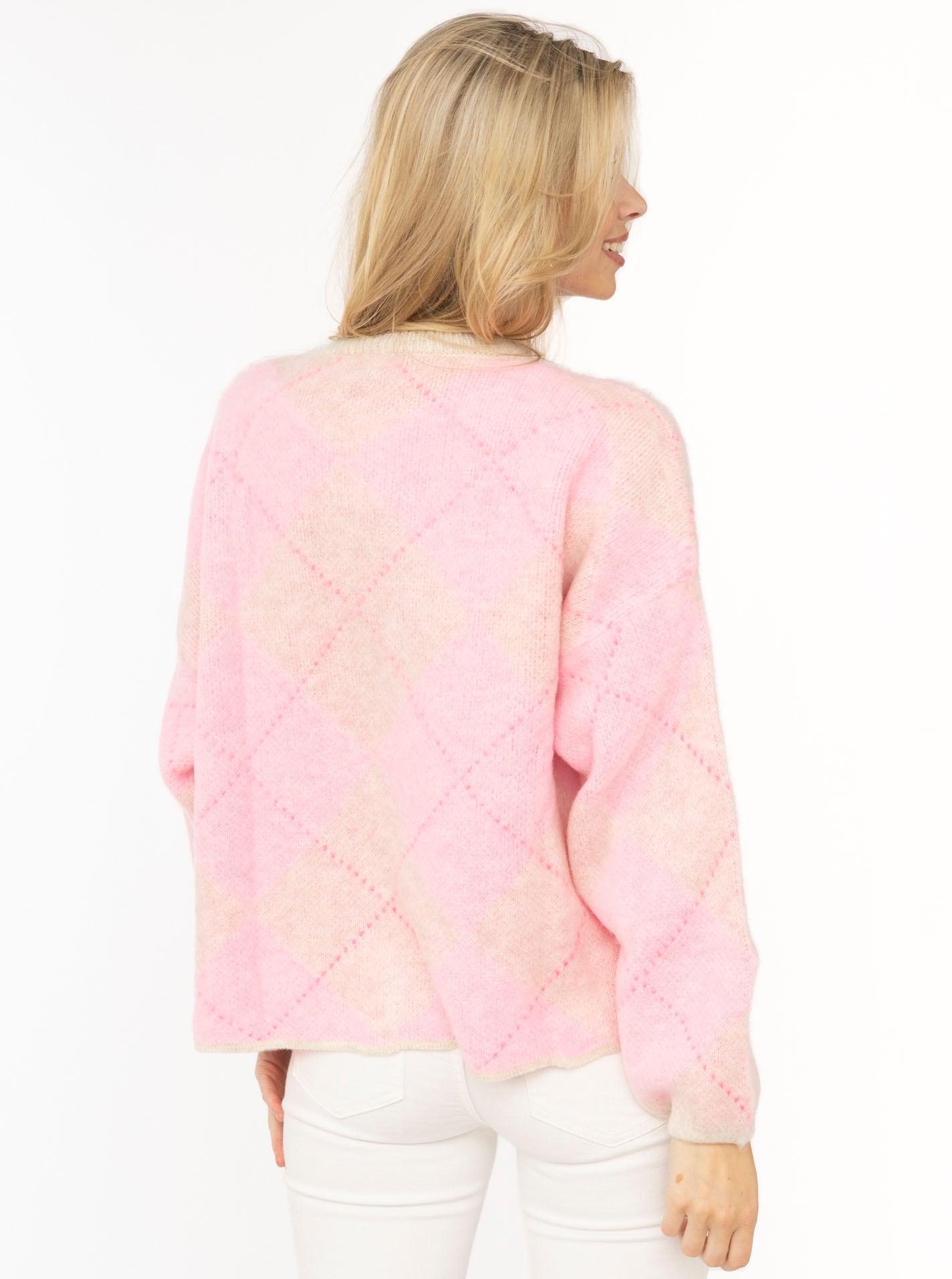 Zwillingsherz Strickpullover »"Soft Argyle"« Rundhals, angesagtes grosses Rautenmuster, farbenfroh, One Size