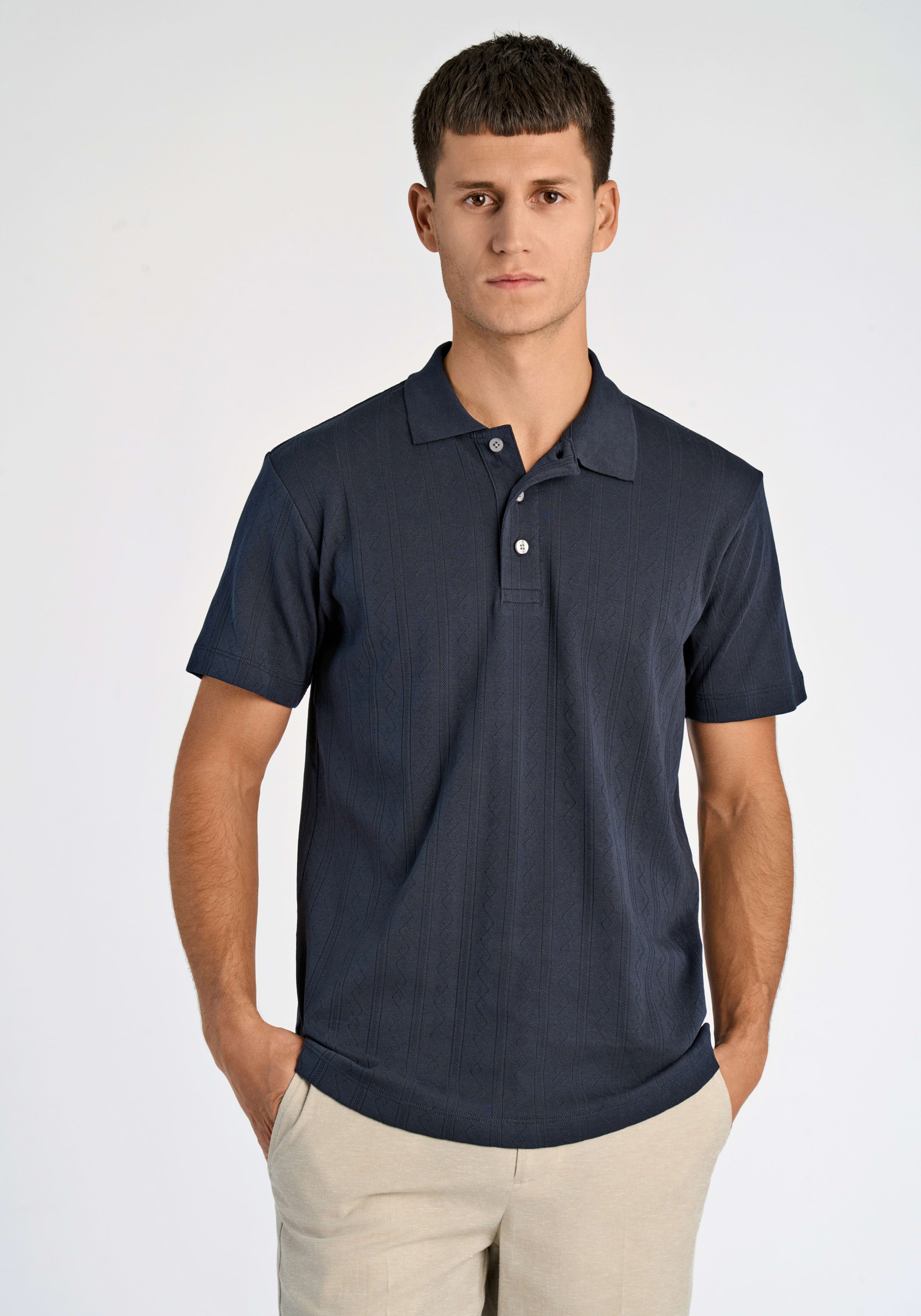 LINDBERGH Polo polo d'été avec fine structure tricotée