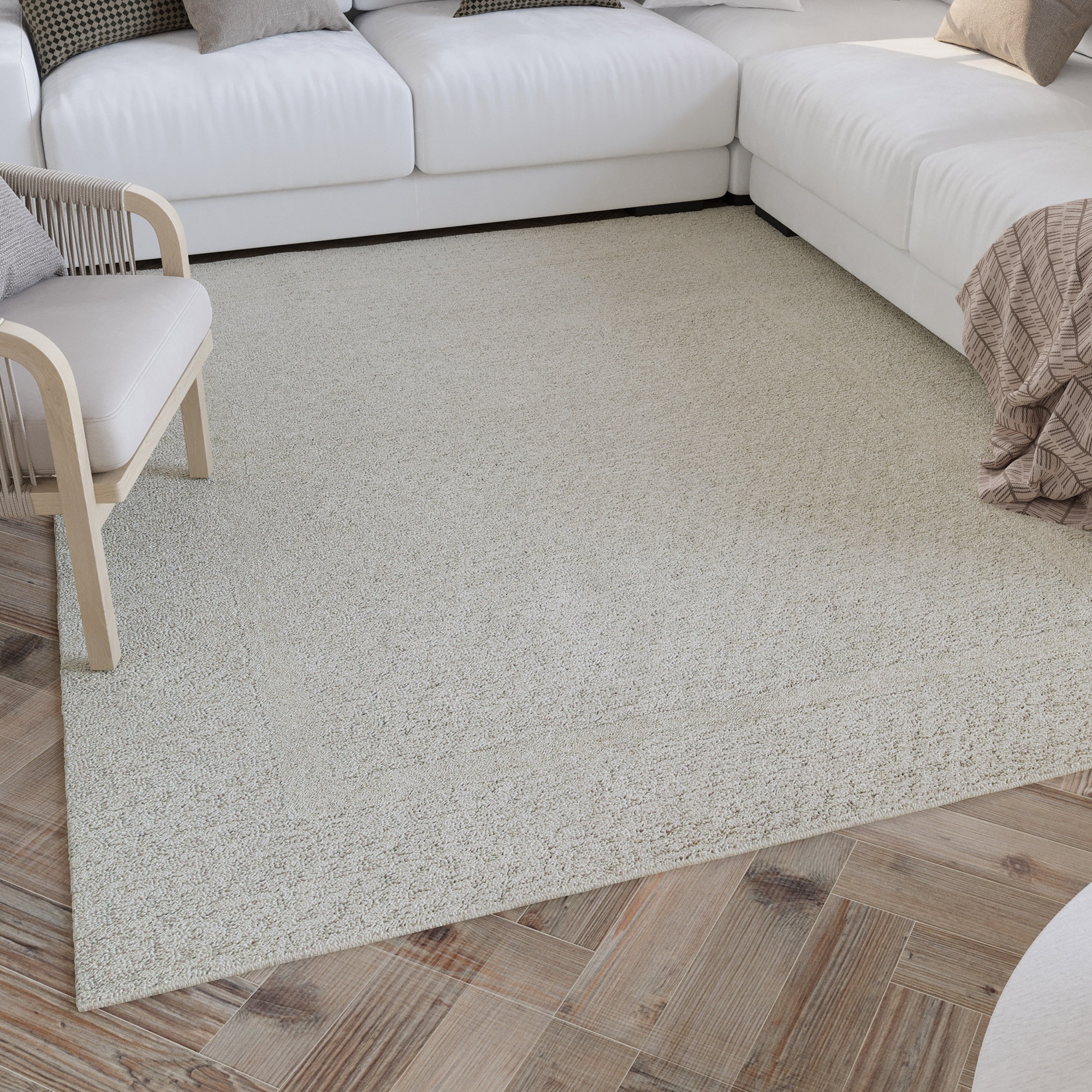 Image of Wecon home Wollteppich "Hamptons THIRTYFIVE" rechteckig 15 mm Höhe Läufer, Schurwolle, Kurzflor, Wohn- & Schlafzimmer, strukturiert
