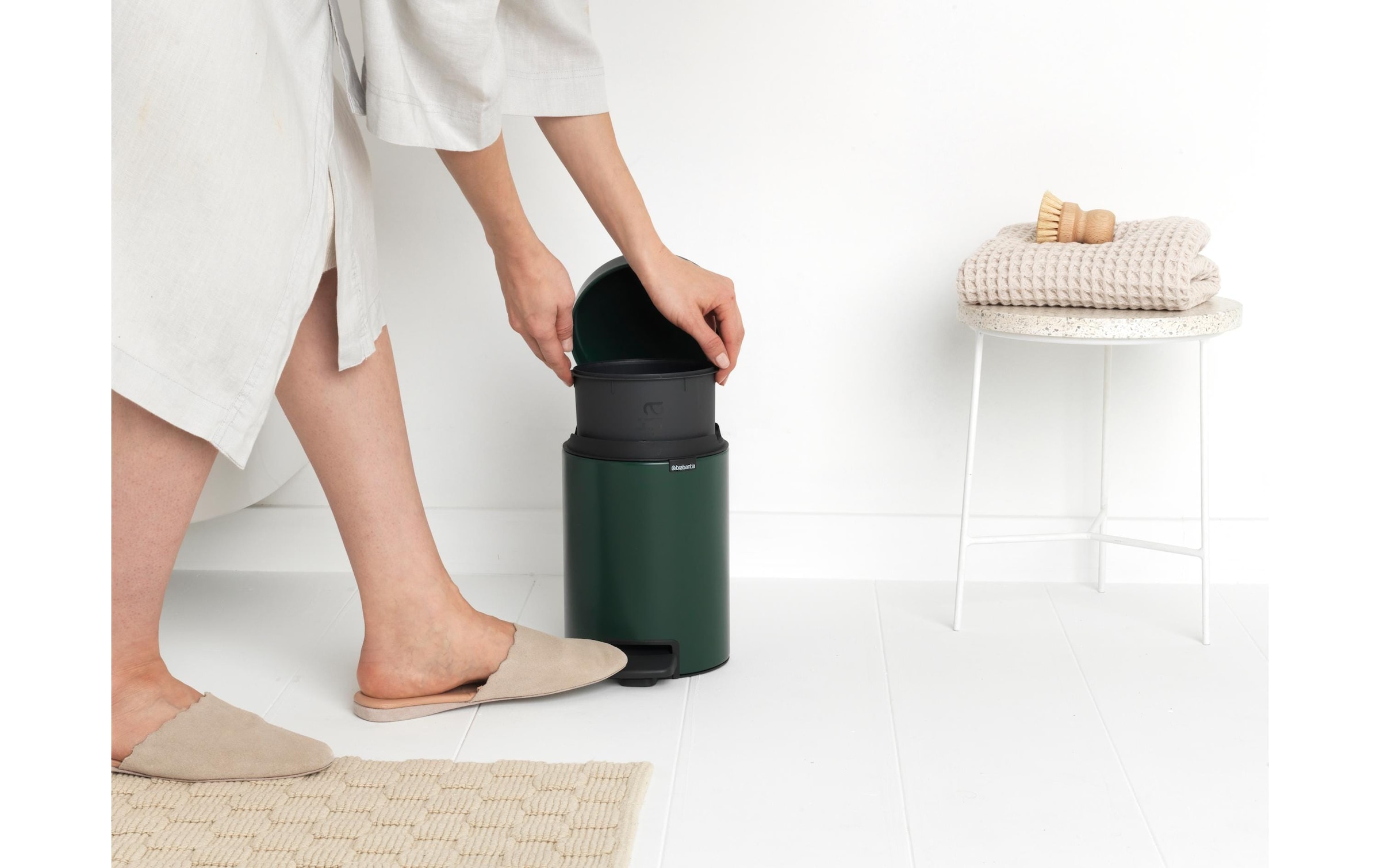 Brabantia Kosmetikeimer »NewIcon 3 l, Dunkelgrün«, 1 Behälter