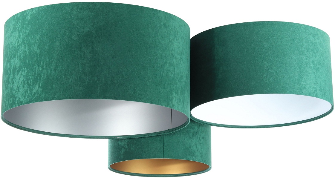 Image of Jens Stolte Leuchten Deckenleuchte »Astrid«, E27, 4 St., 3flammig, Textildeckenleuchte, grün, 3er Stoffdeckenleuchte grün bei Ackermann Versand Schweiz
