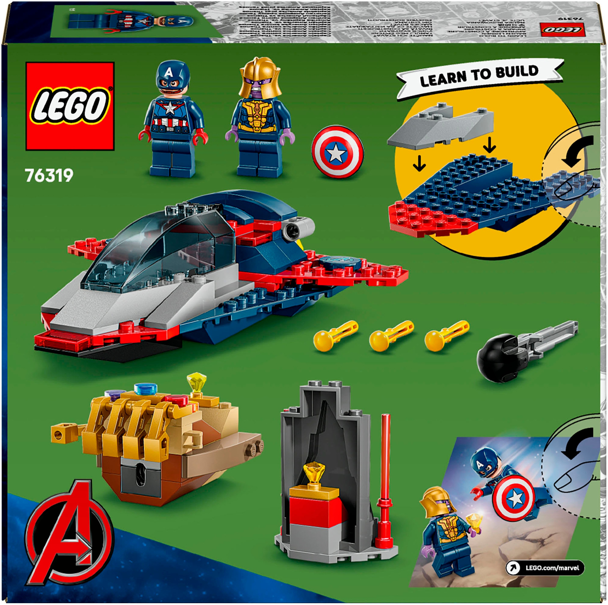 LEGO® Konstruktionsspielsteine »Captain America vs. Thanos (76319), LEGO Super Heroes« Made in Europe