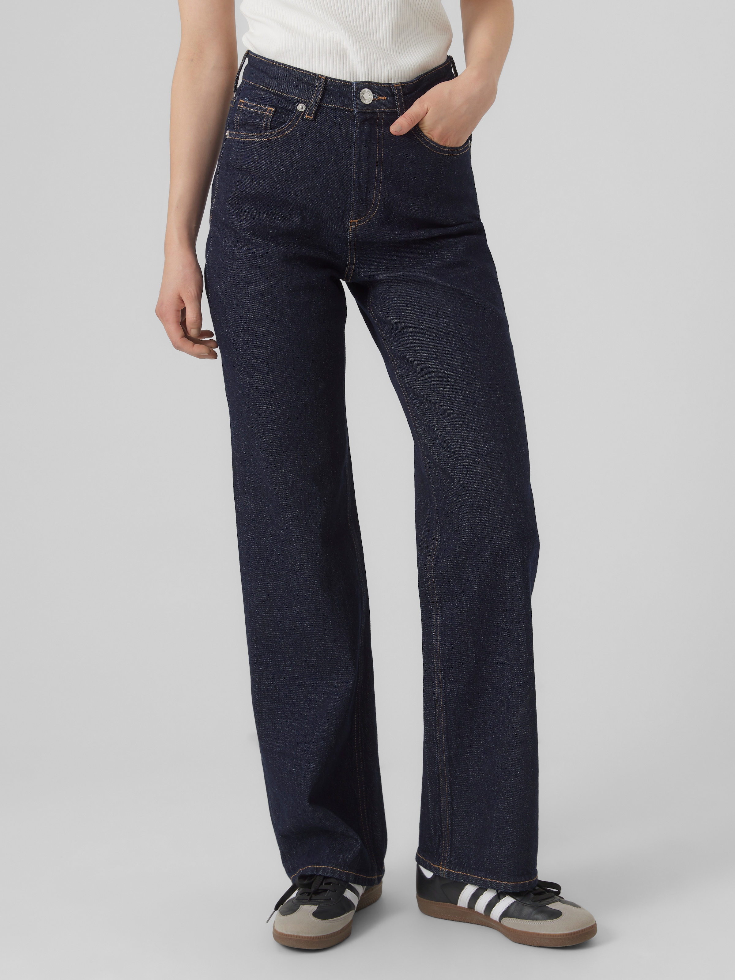 Image of Vero Moda High-waist-Jeans "VMTESSA HR WIDE JEANS RA369 GA NOOS"