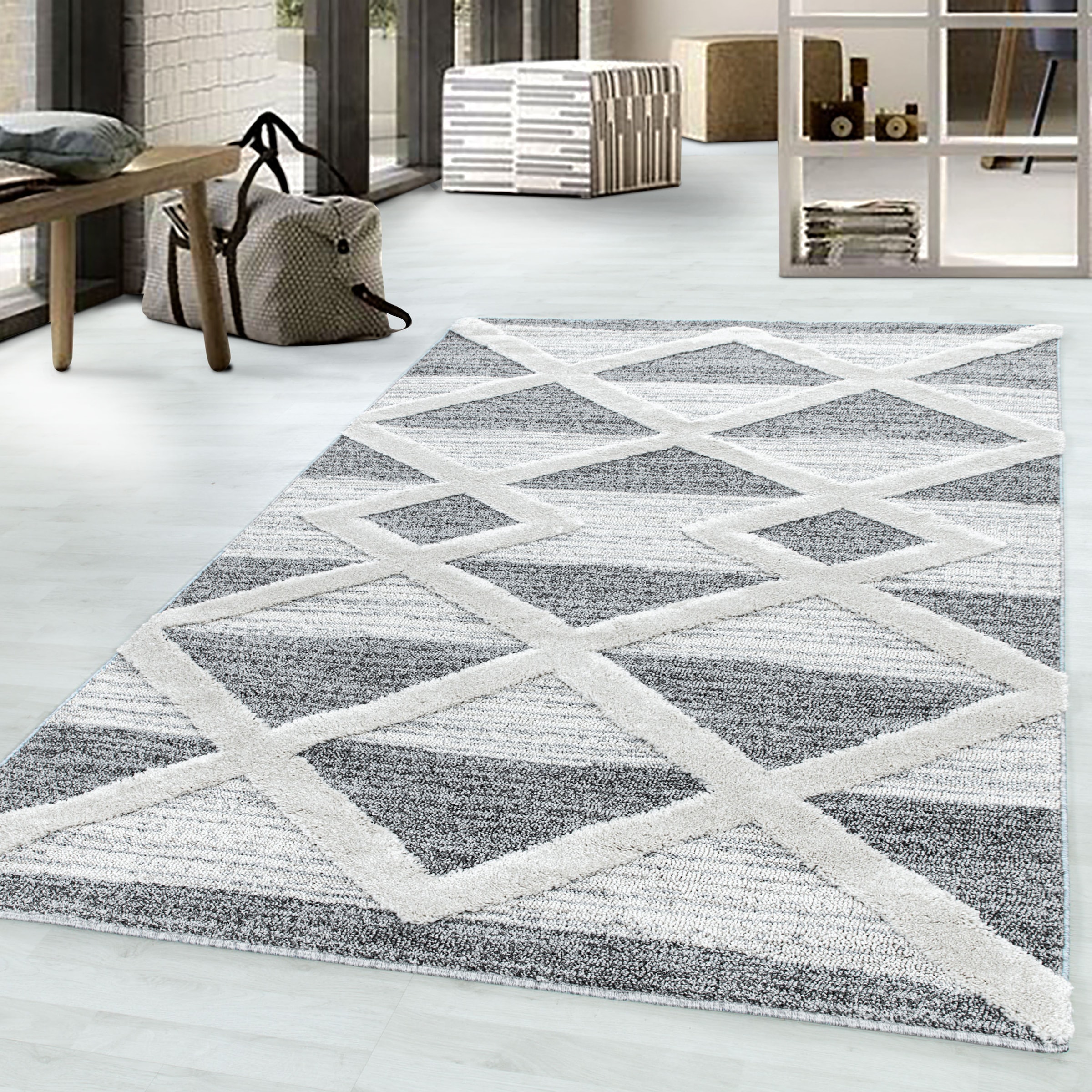 Image of Ayyildiz Teppiche Teppich "PISA 4709" rechteckig 20 mm Höhe Läufer, auch rund, Hoch Tief Struktur, Wohnzimmer, Schlafzimmer