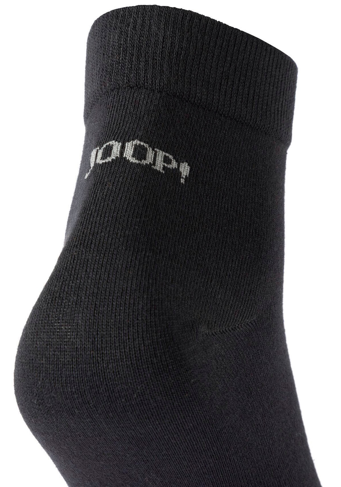 JOOP! Chaussettes courtes »premium essentials« 4 Couple tlg. mit Logoschriftzug an der Ferse