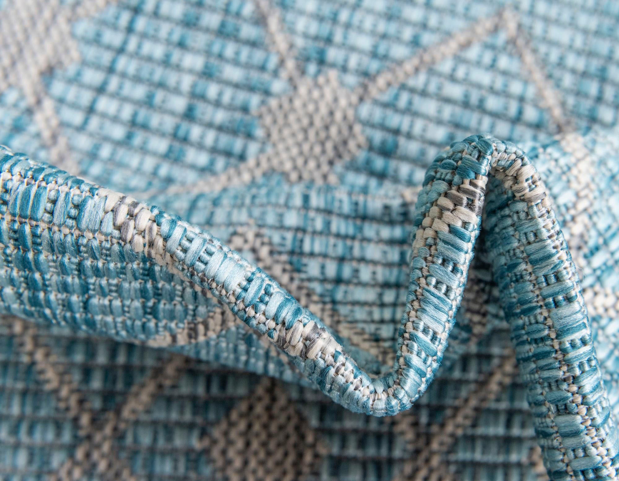 Myflair Möbel & Accessoires Teppich »Outdoor Crosses, LAGERRÄUMUNG!«, rechteckig, 4 mm Höhe, Flachgewebe, Rauten Muster, In- und Outdoor geeignet