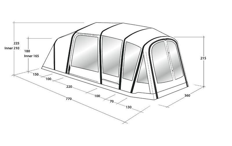 Outwell Tunnelzelt »Jacksonville 5SA«, 5 Personen