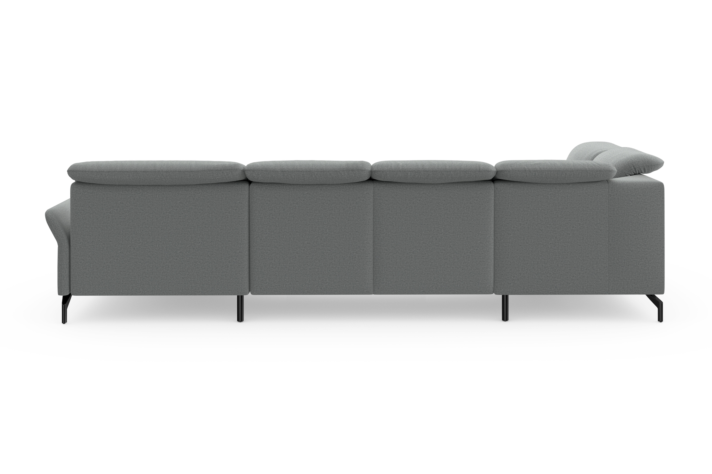 sit&more Wohnlandschaft »Fashion U-Form«, wahlweise mit Kopfteilverstellung, Vorziehsitz, motorisch, Metallfüsse