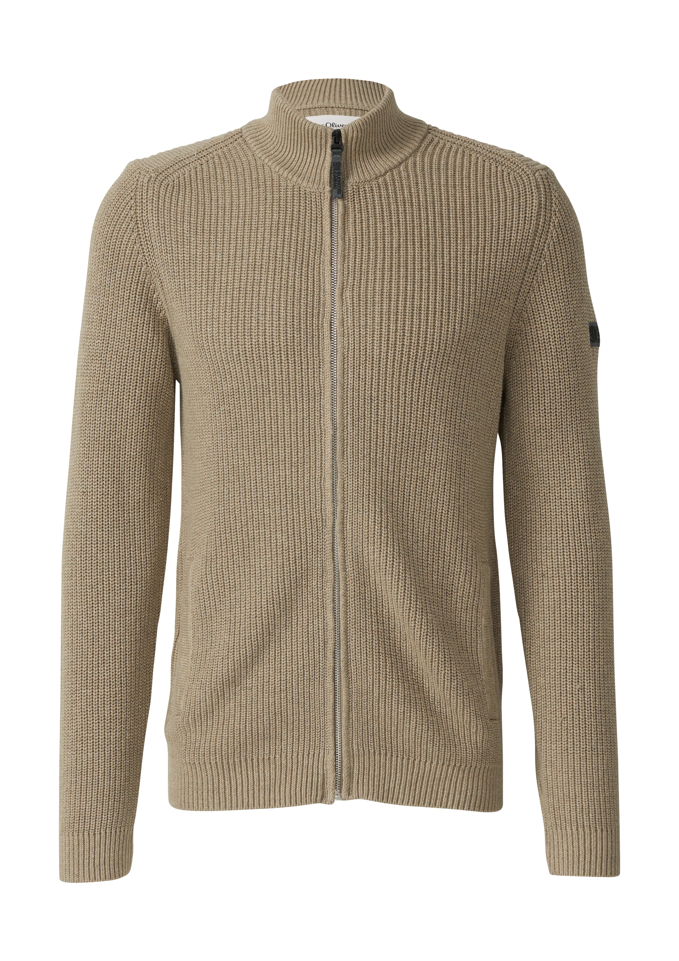 s.Oliver Strickjacke mit Stehkragen und Reissverschluss
