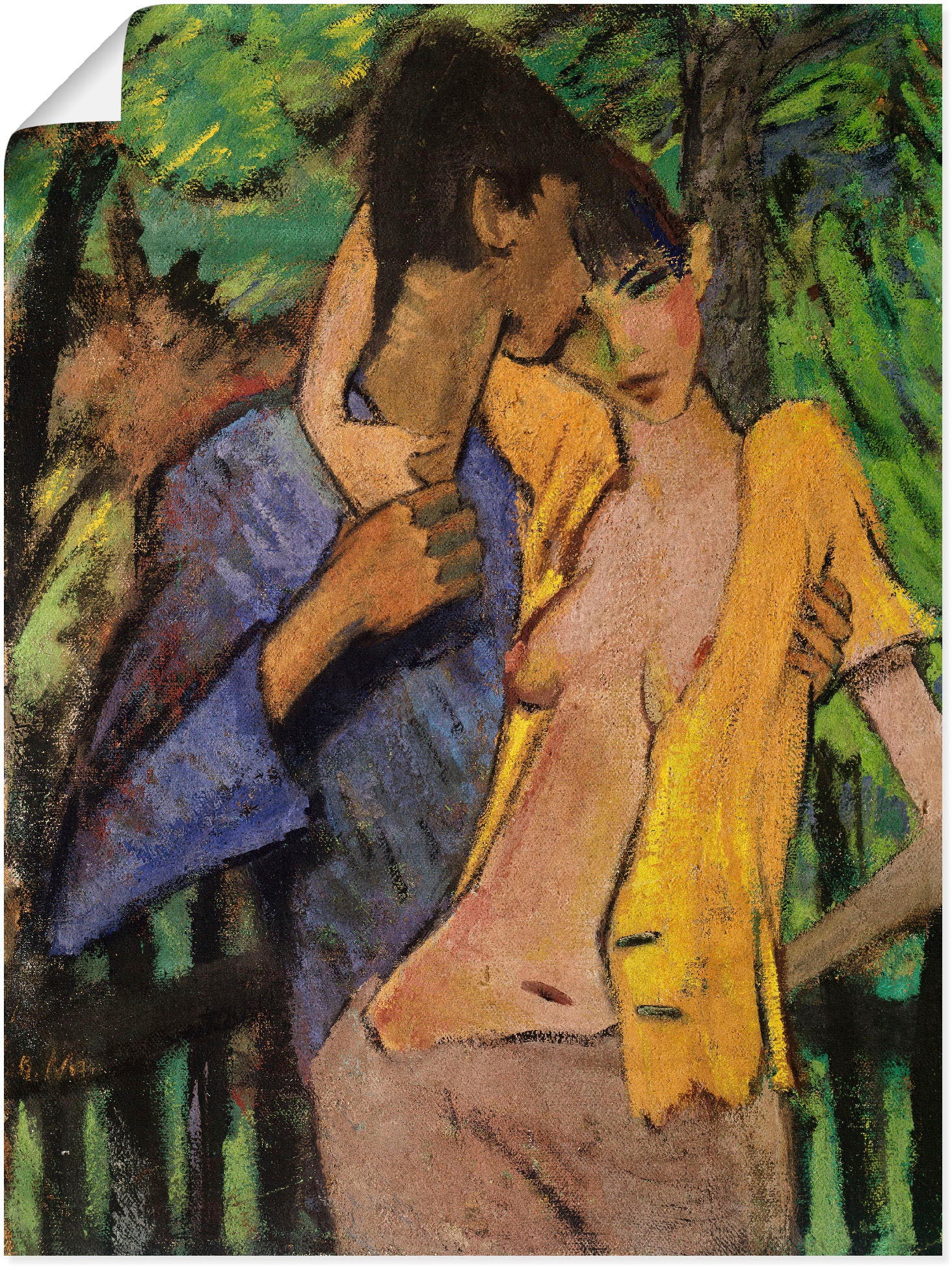 Image of Artland Wandbild »Liebespaar. 1919«, Paar, (1 St.), in vielen Grössen & Produktarten -Leinwandbild, Poster, Wandaufkleber / Wandtattoo auch für Badezimmer geeignet bei Ackermann Versand Schweiz