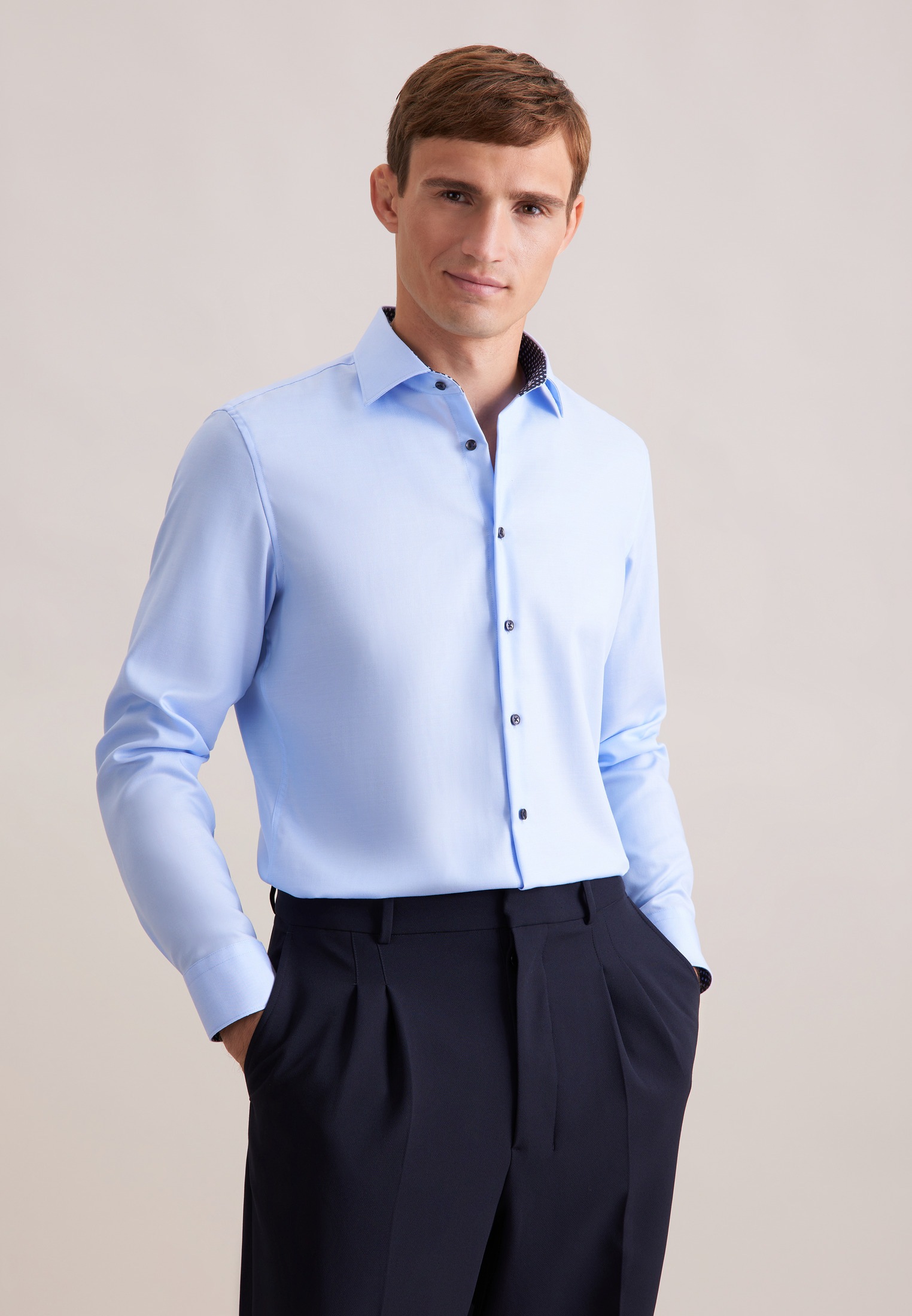 seidensticker Businesshemd »Schwarze Rose« Slim 1/1 Kentkragen Uni