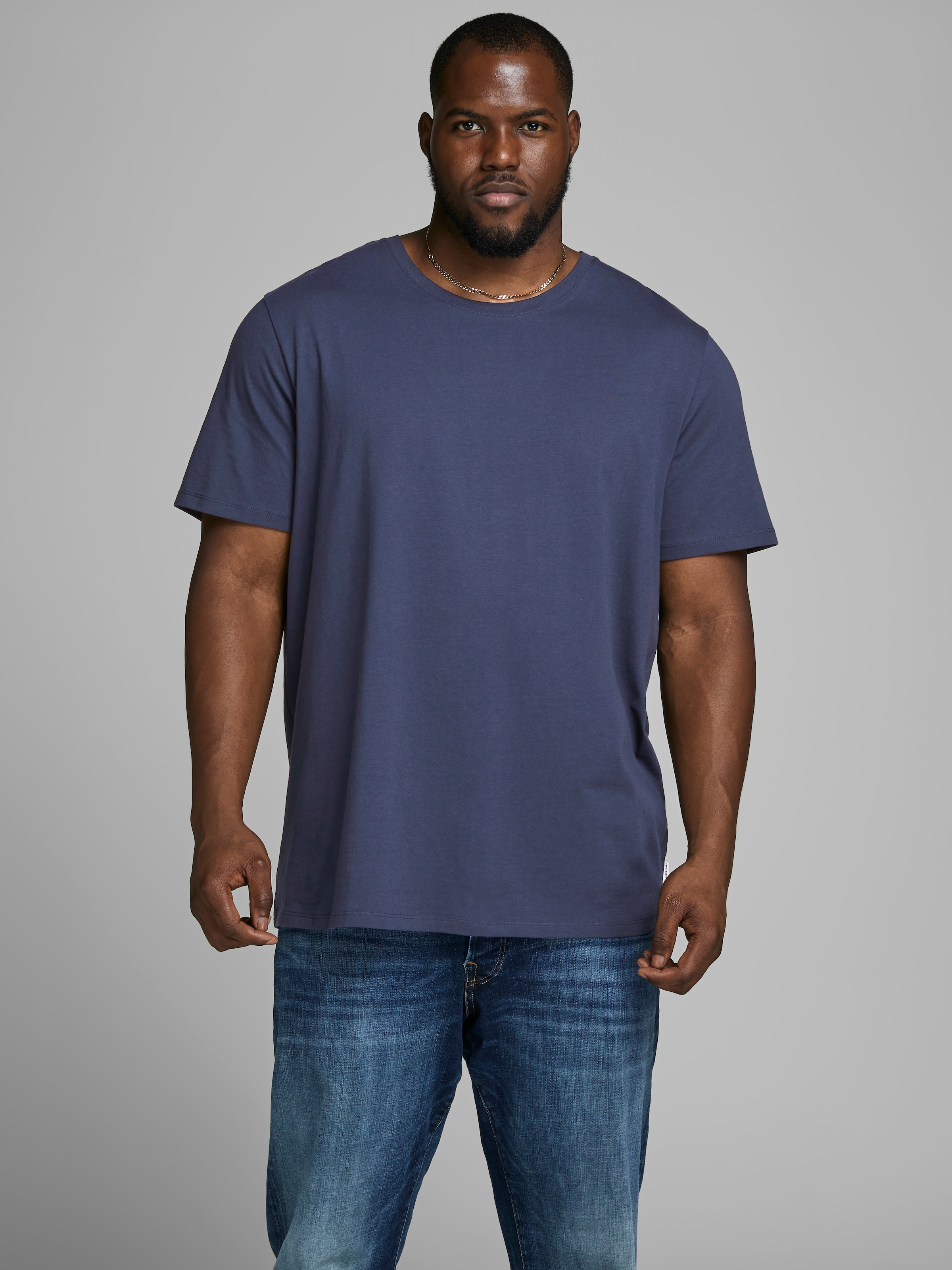Jack & Jones PlusSize Rundhalsshirt »JJEORGANIC BASIC TEE SS O-NECK NOOS PLS«, mit Rundhalsausschnitt