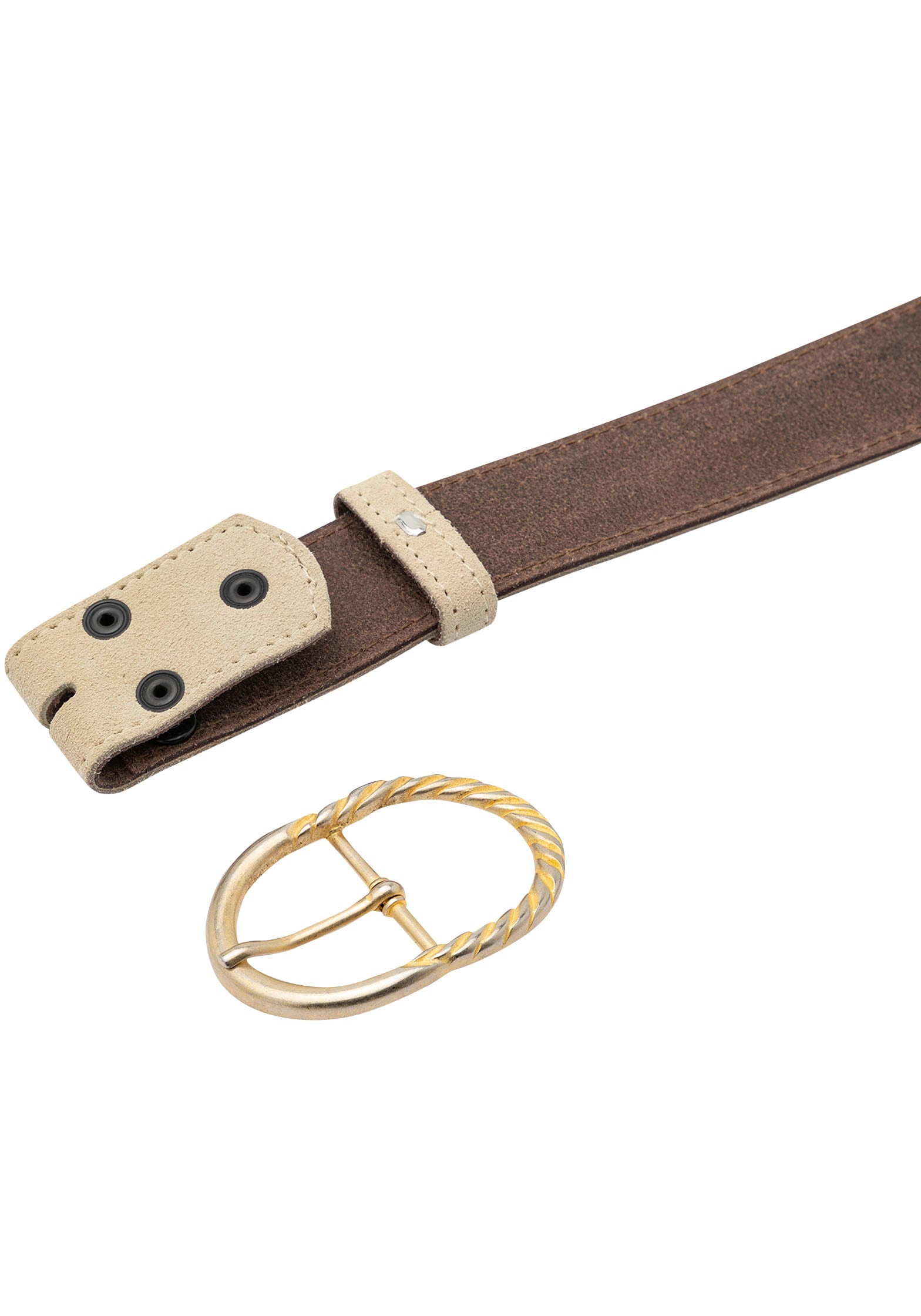 RETTUNGSRING by showroom 019° Ledergürtel mit austauschbarer Schliesse »Dorn Gedreht Gold«