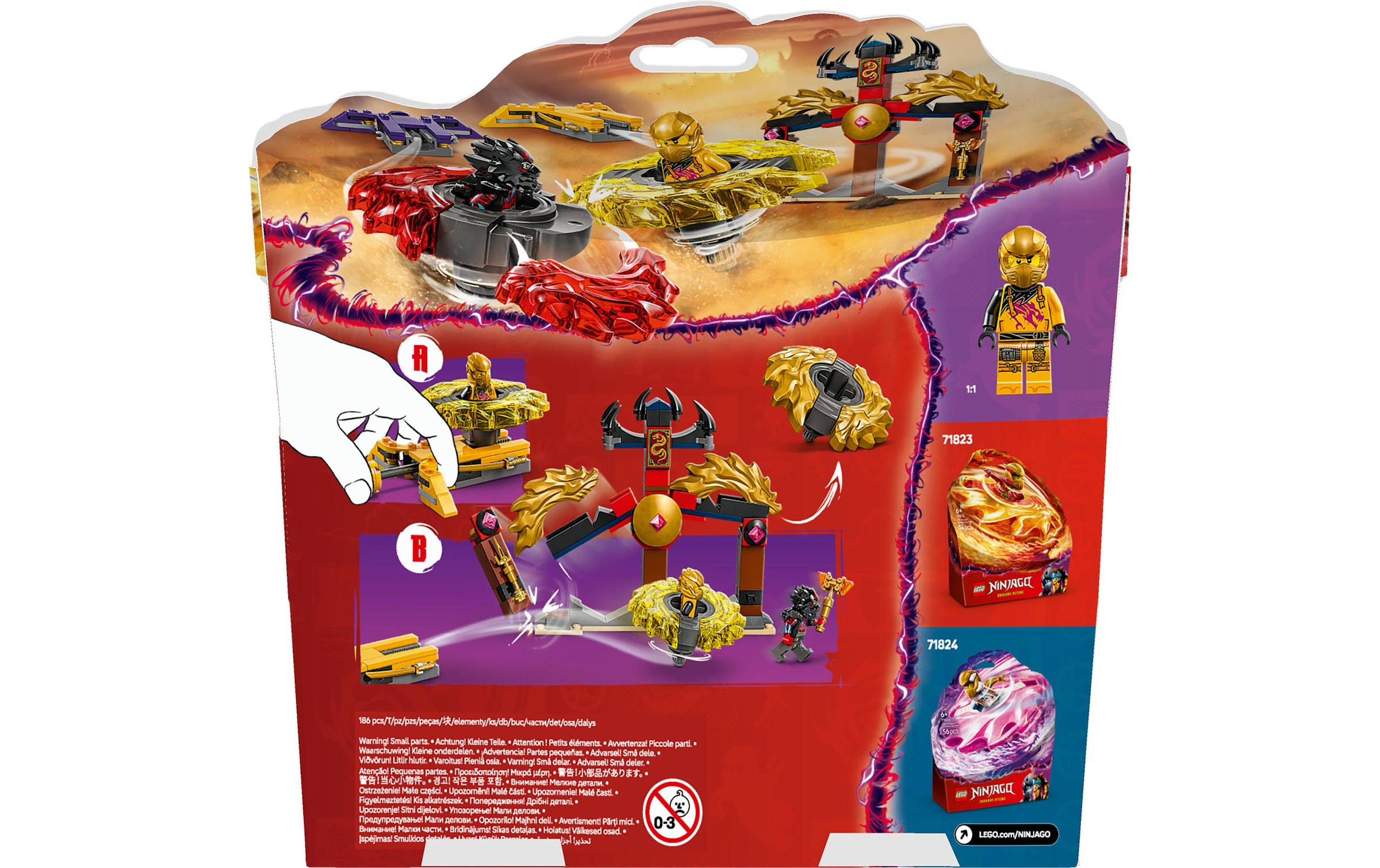 LEGO® Spielbausteine »Ninjago Drachen-Spinjitzu Battle Pack 71826«, (186 St.)