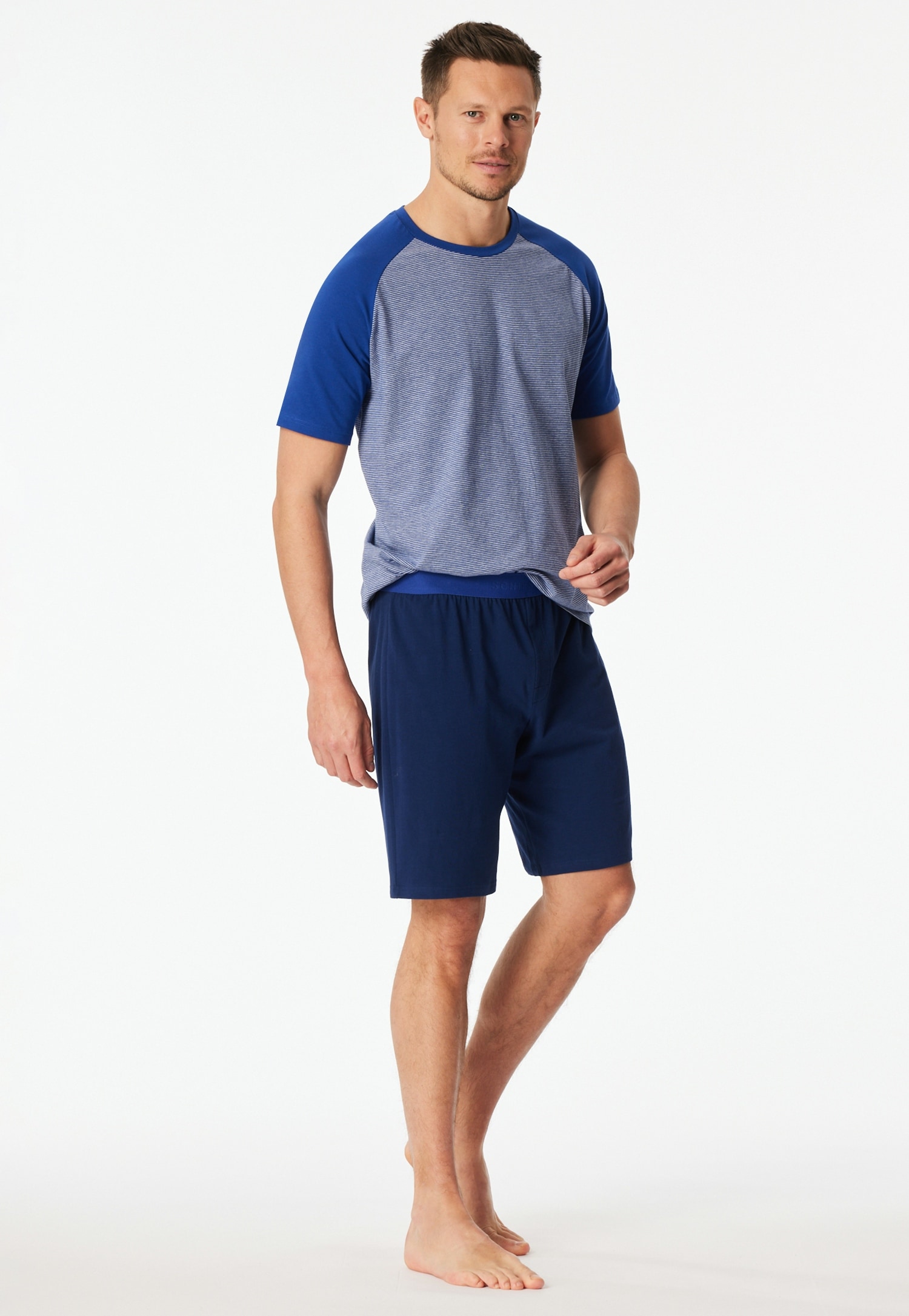 Image of Schiesser Shorty "95/5 Nightwear" 2 mit Rundhalsausschnitt, Kurzarm, in Single-Jersey Qualität