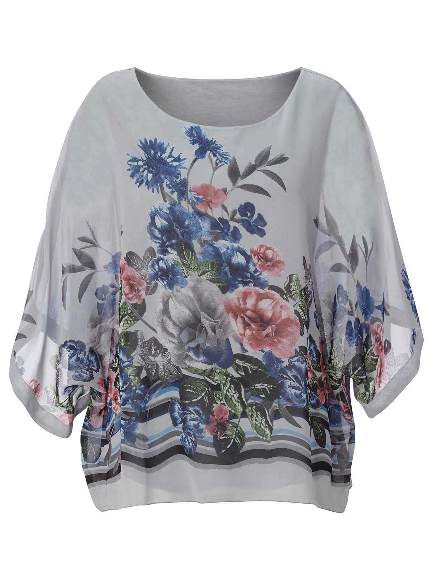 Bluse aus leicht transparentem Blusenstoff