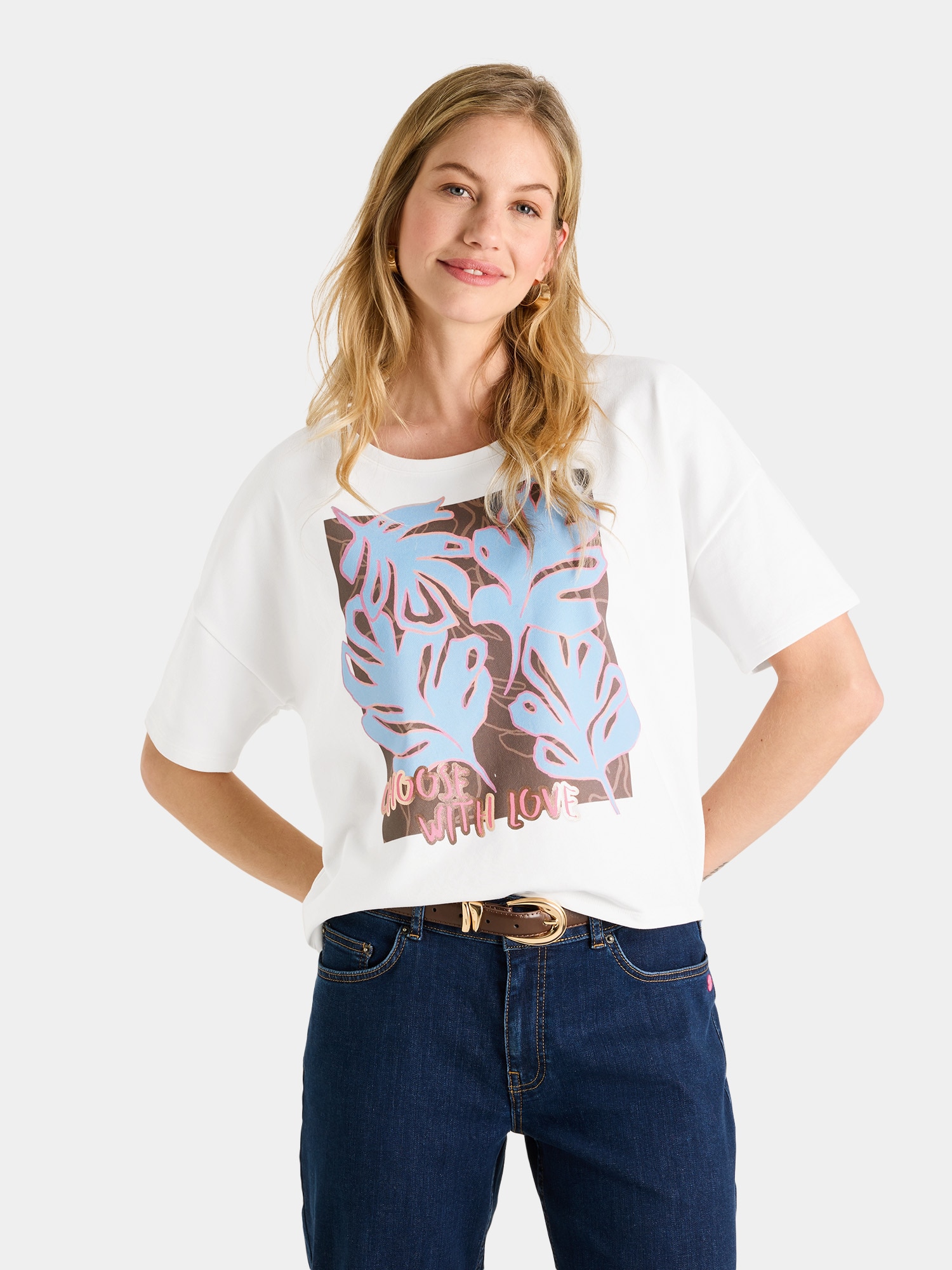 Image of Lieblingsstück T-Shirt "ElvaL" aus einer Baumwollmischung, mit Druck