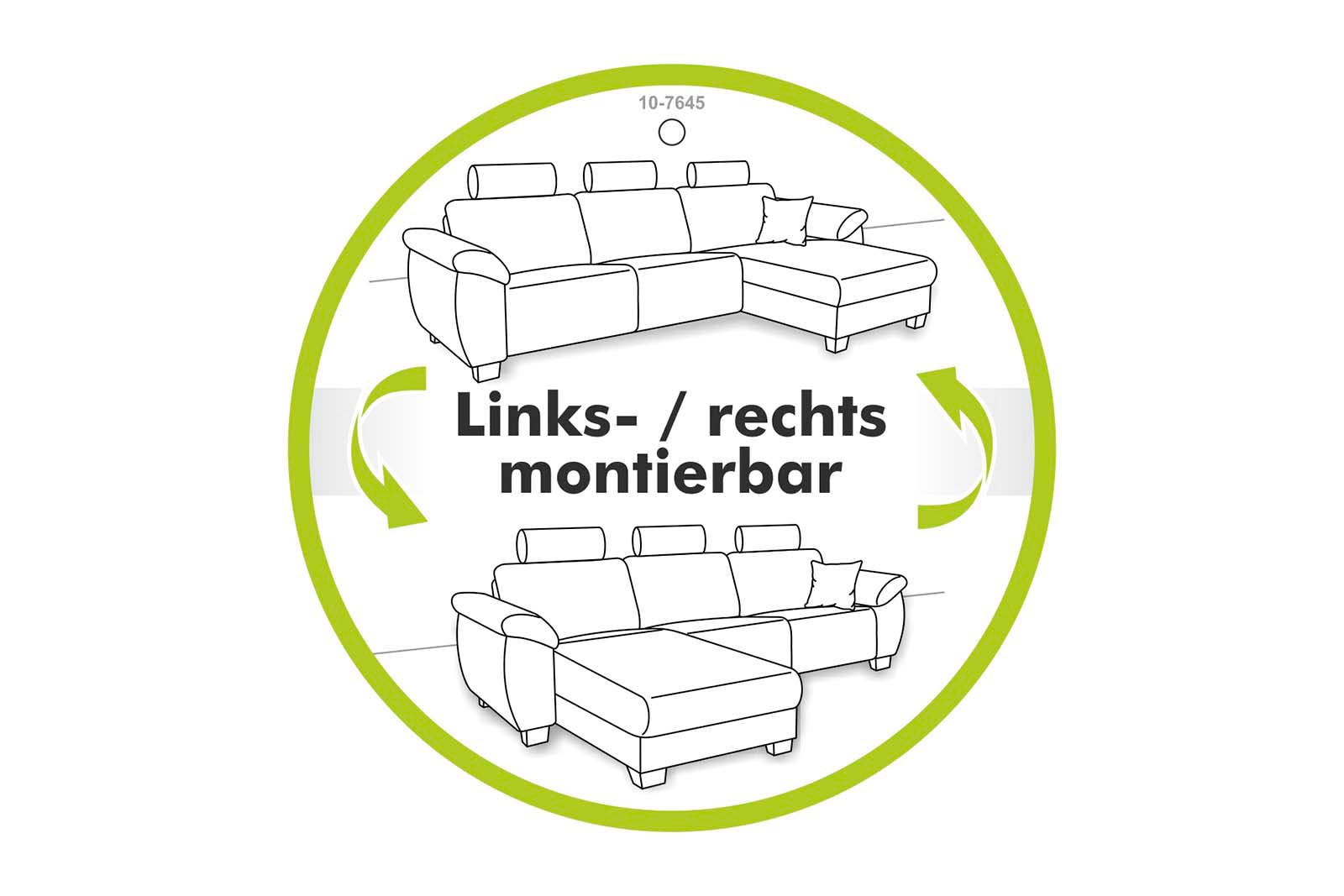 Jockenhöfer Gruppe Ecksofa »Severino L-Form im Big-Sofa-Style«, mit Kopfteilverstellung, rechts/links montierbar, Wellenfederung