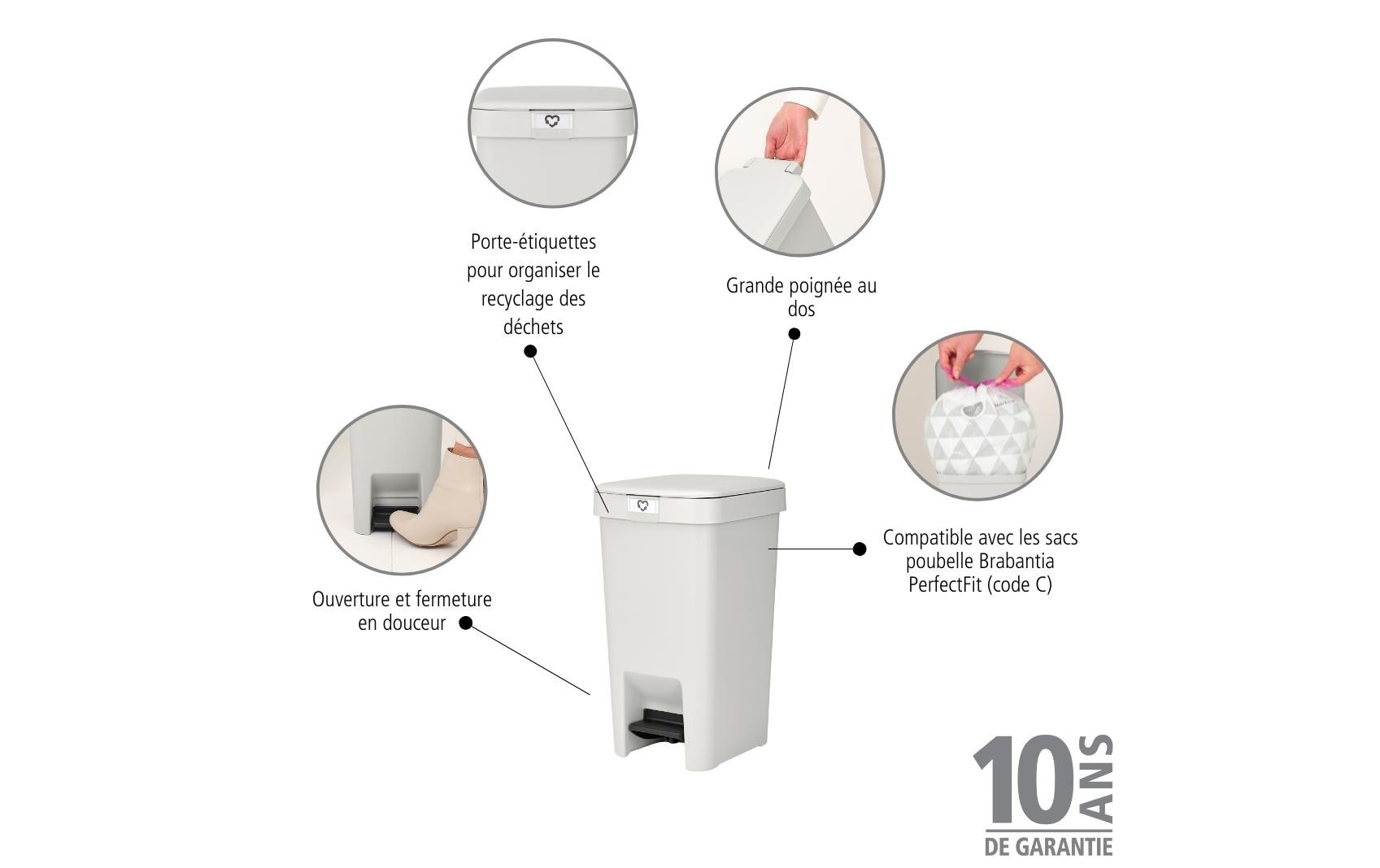 Brabantia Mülleimer »StepUp 10 l«, 1 Behälter