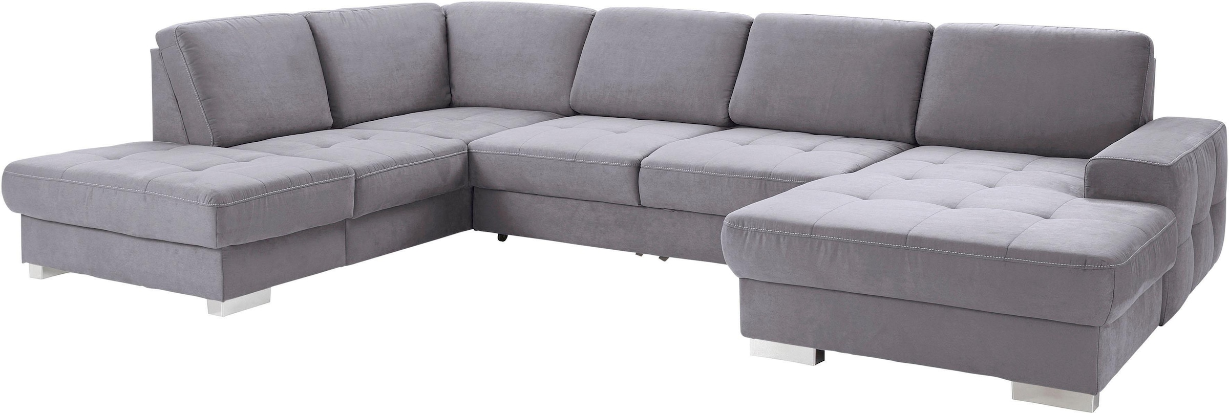 sit&more Wohnlandschaft »Santorini U-Form«, mit Federkern und Sitztiefenverstellung, wahlweise mit Bettfunktion