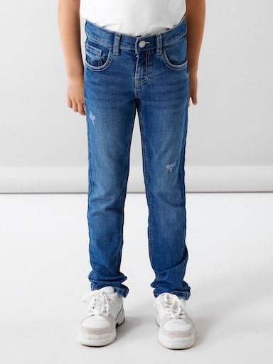 Mindestbestellwert JEANS NOOS«, »NKFPOLLY SKINNY Trendige ohne Skinny-fit-Jeans Used-Optik Name 1191-IO bestellen It