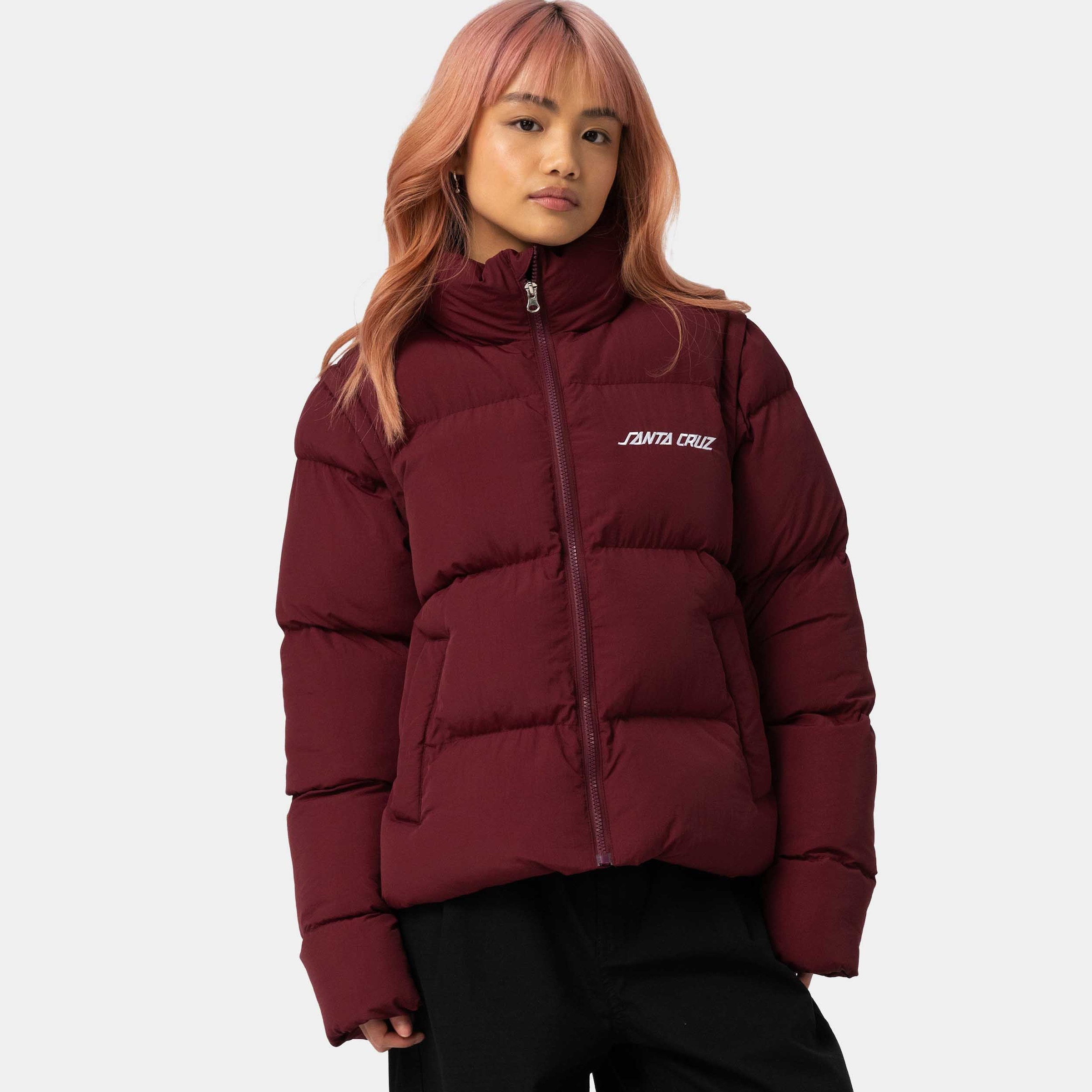 Image of Santa Cruz Steppjacke "STRIP 2 IN 1 QUILTED JACKET" aus Nylon, leichtes Material, für Erwachsene