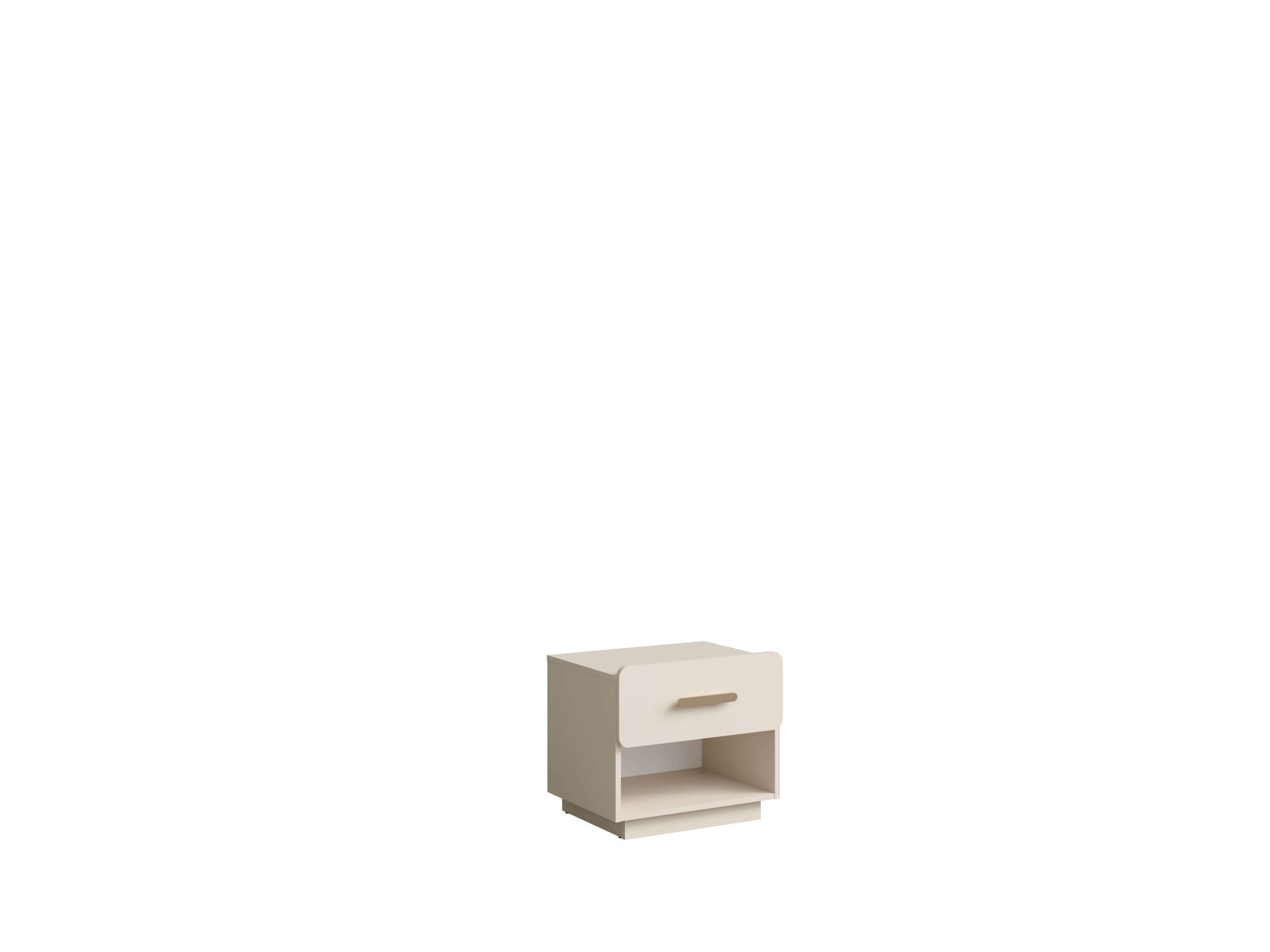 Home affaire Nachttisch »CLAREI 2er Set, Nachttischen mit 1 Schublade, Masse B/H/T: 53/48/44 cm«, (Set), Set, 2 St., mit goldfarbenenen Kunststoffgriffen, Masse B/T/H: 53/22/48 cm