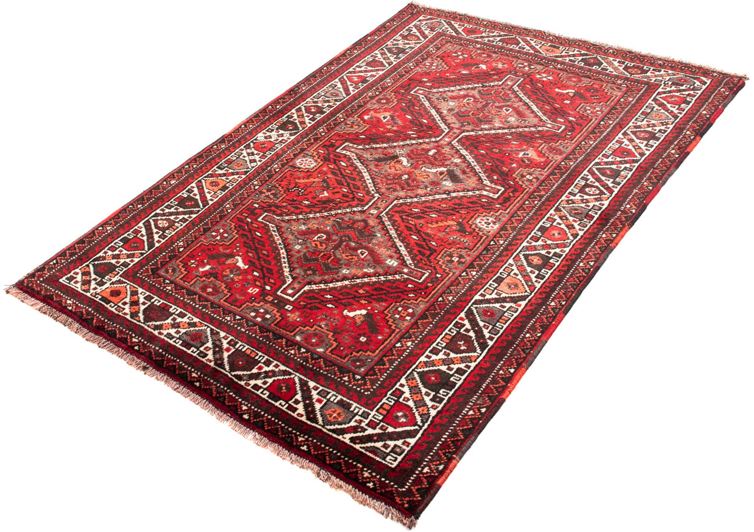 Image of morgenland Orientteppich »Perser - Nomadic - 165 x 110 cm - dunkelrot«, rechteckig, 10 mm Höhe, Wohnzimmer, Handgeknüpft, Einzelstück mit Zertifikat bei Ackermann Versand Schweiz