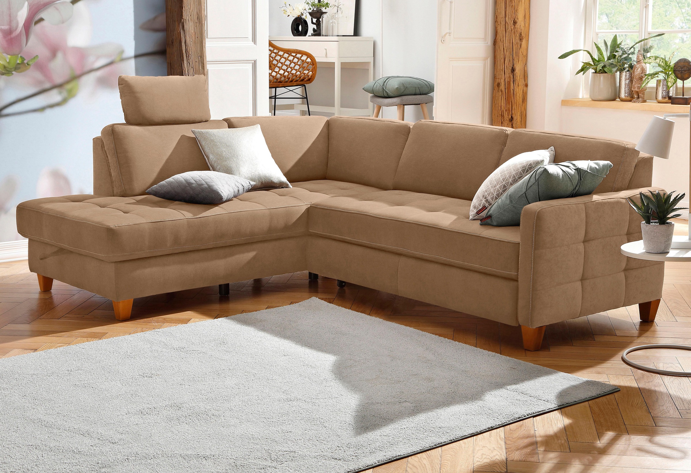 Image of Home affaire Ecksofa "Earl L-Form" wahlweise auch mit Bettfunktion oder Bettfunktion mit Bettkasten