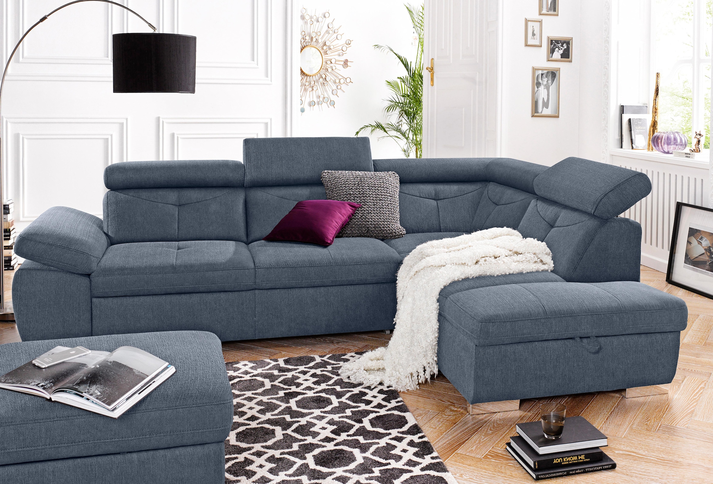 exxpo - sofa fashion Ecksofa »Spring, super bequem und komfortabel mit Armteil- und Kopfteilfunktion«,...