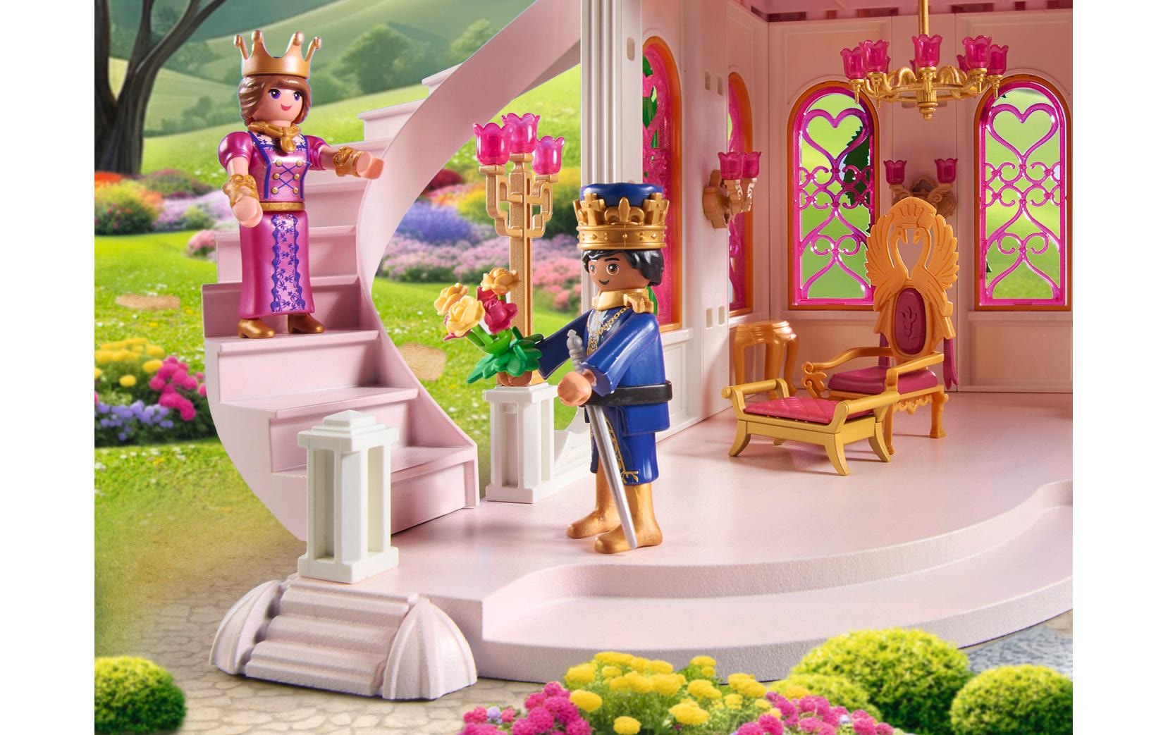 Playmobil® Spielbausteine »Princess Magic Prinzessinnenschloss mit Königspaar 71845«, (422 St.)