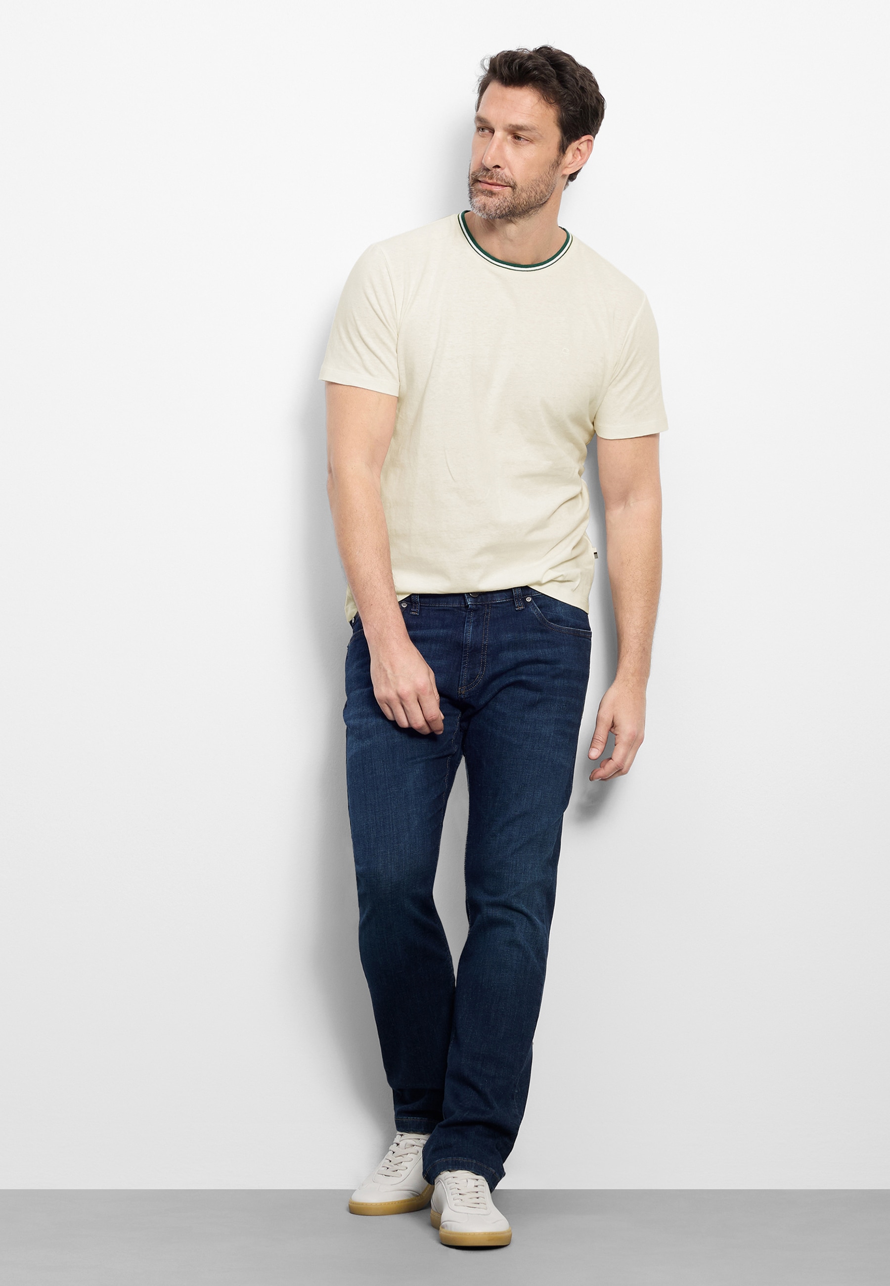 OLYMP T-Shirt regular fit, Rundhals, casual