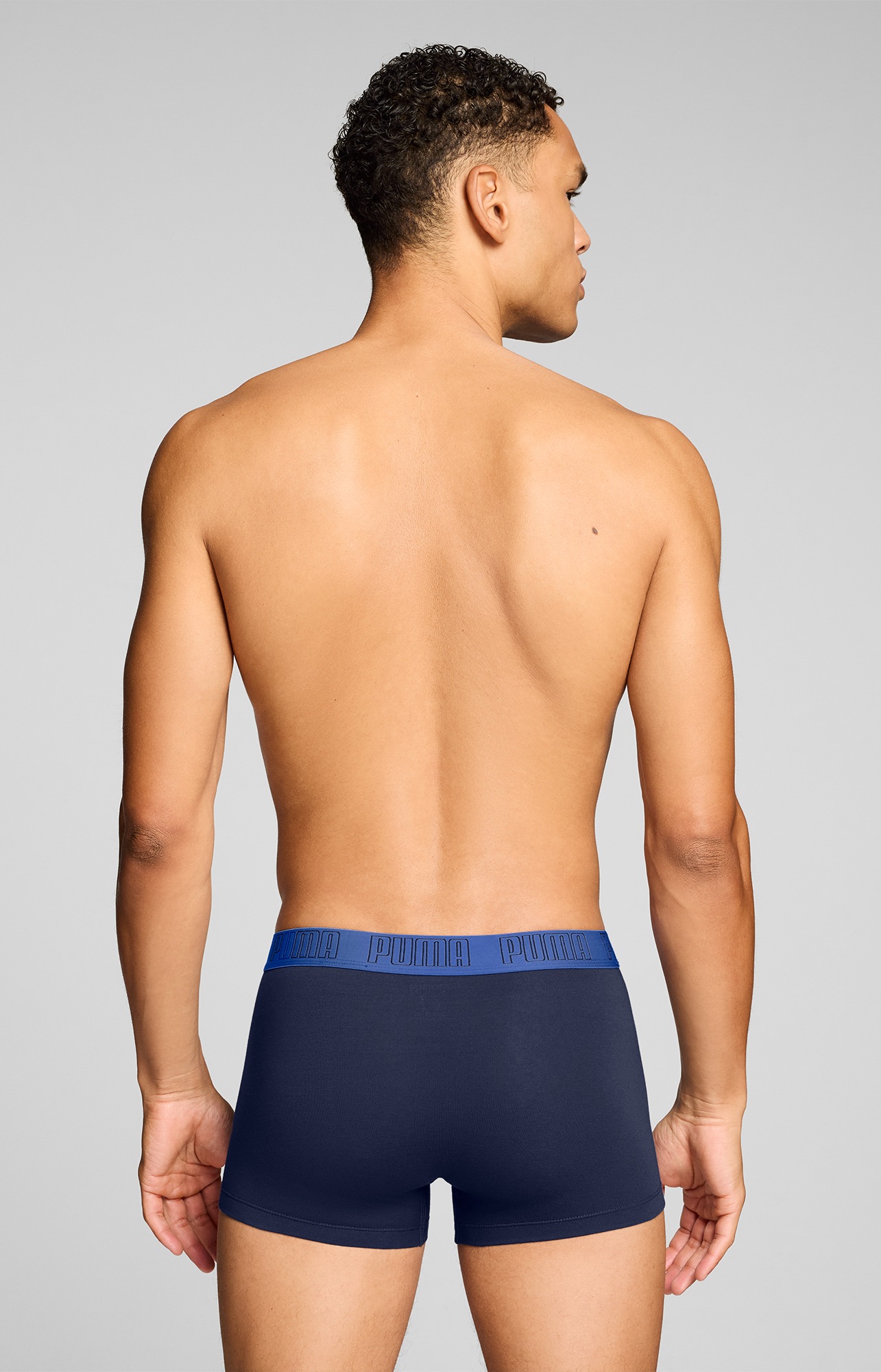 PUMA Tronc »PUMA MEN EVERYDAY TRUNKS 2P« Paquet,  avec ceinture tissée contrastée