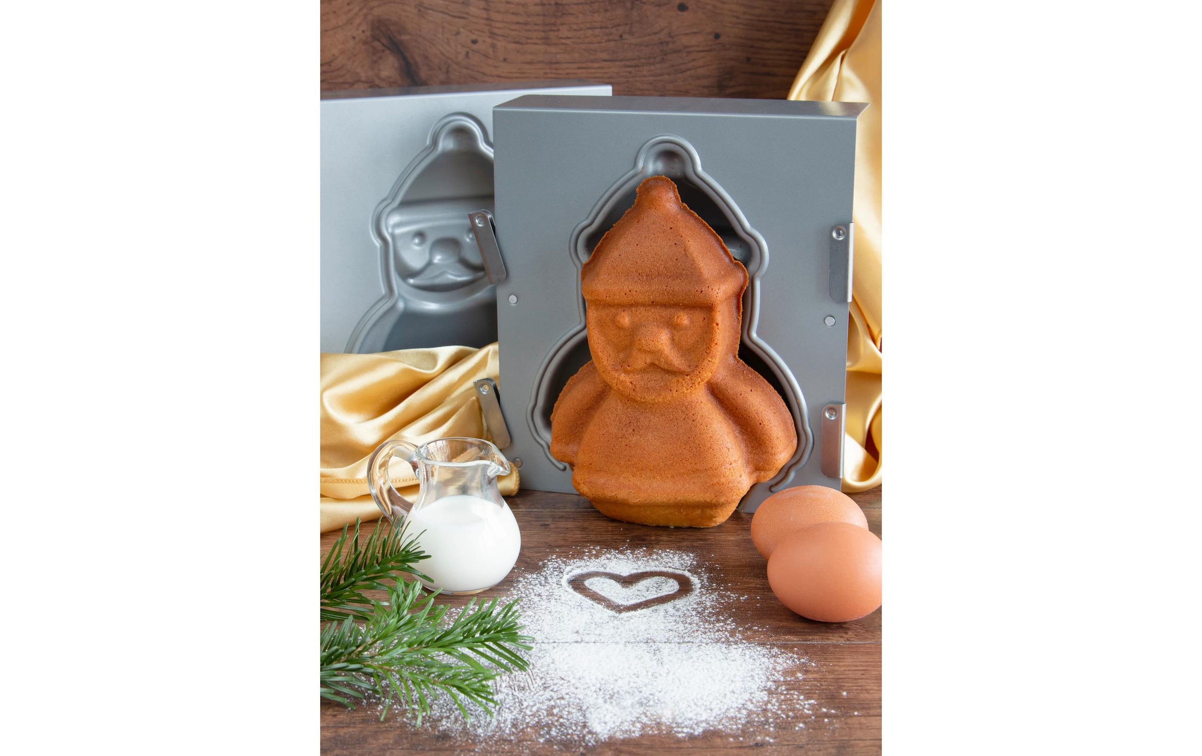 STÄDTER Moule à pâtisserie »3D Santa Claus 19 x 21 x 12 cm«