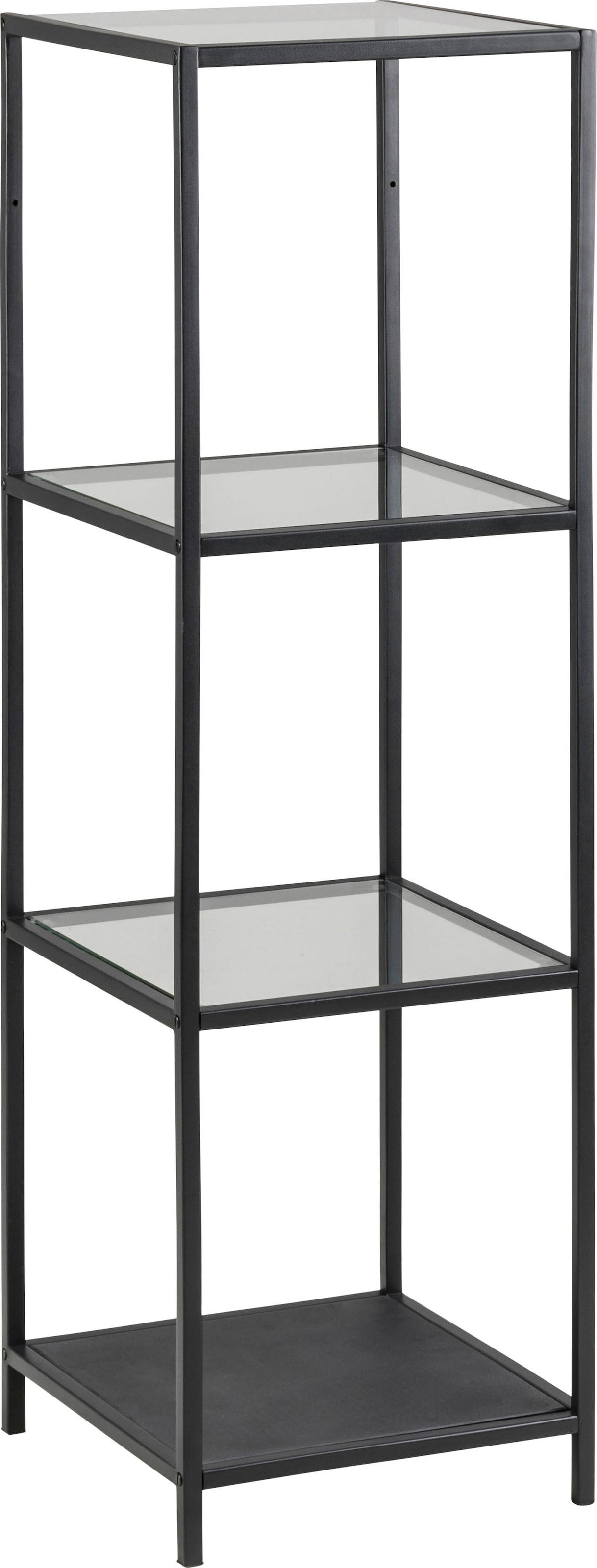 Image of ACTONA GROUP Standregal "Stoke" Regal, aus Metall mit Gläsböden in Leichter Konstruktion, Höhe 119cm