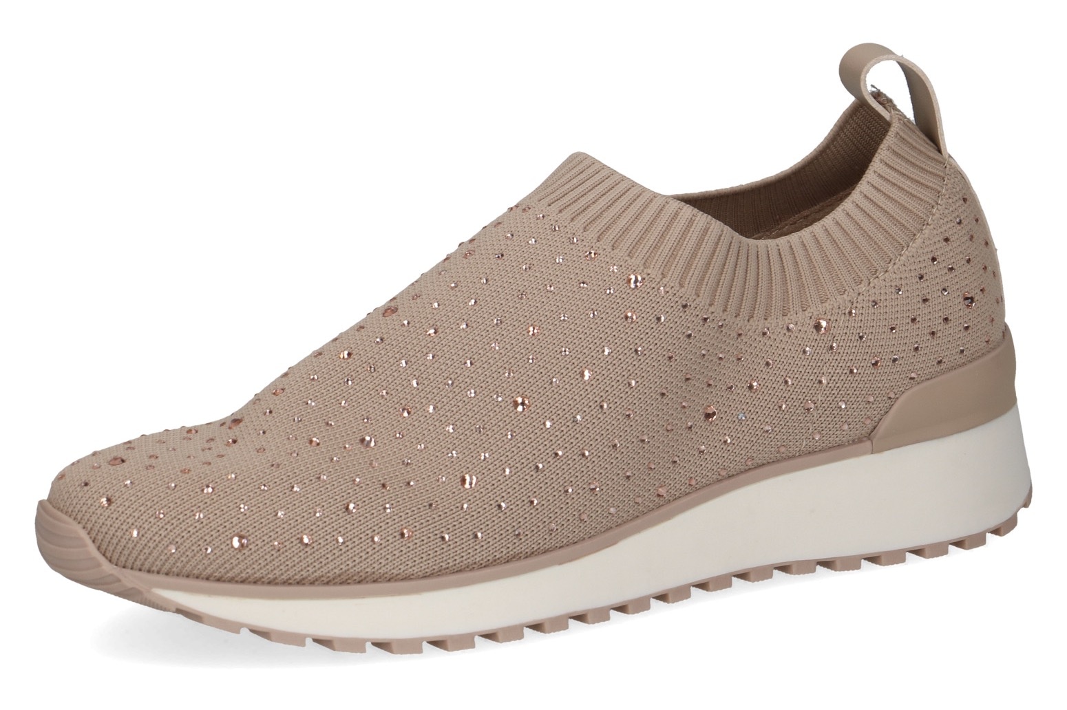 Image of Caprice Slip-On Sneaker, Slipper, Freizeitschuh, Halbschuh mit funkelnden Strass-Steinen