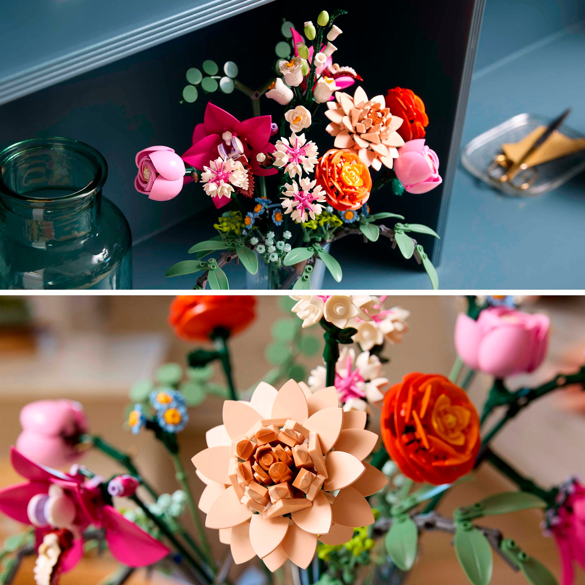 LEGO® Konstruktionsspielsteine »Schöner Rosafarbener Blumenstrauss (10342), LEGO Botanicals« Made in Europe