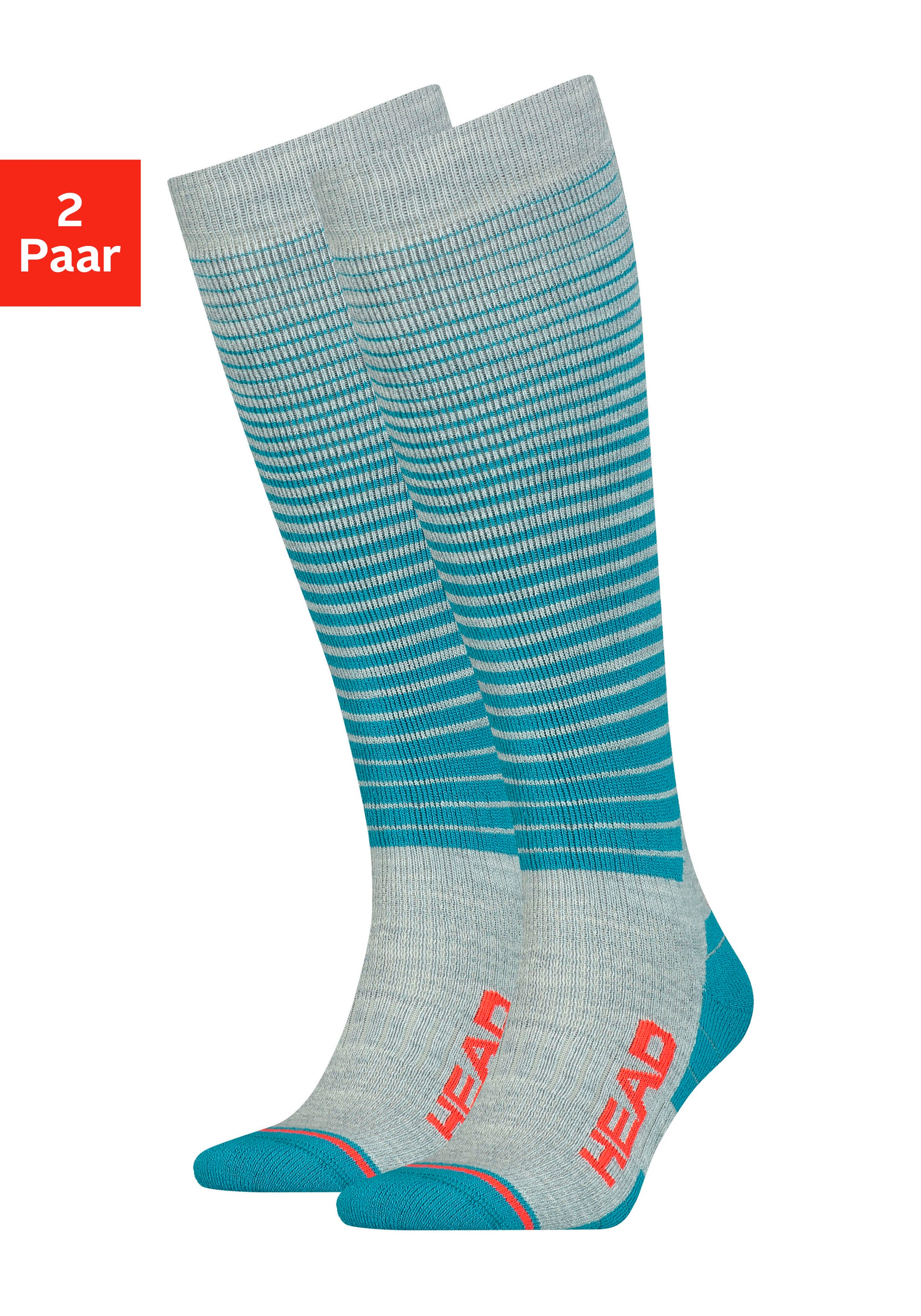Image of Head Kniestrümpfe, (2 Paar), mit klassischem Logoschriftzug bei Ackermann Versand Schweiz